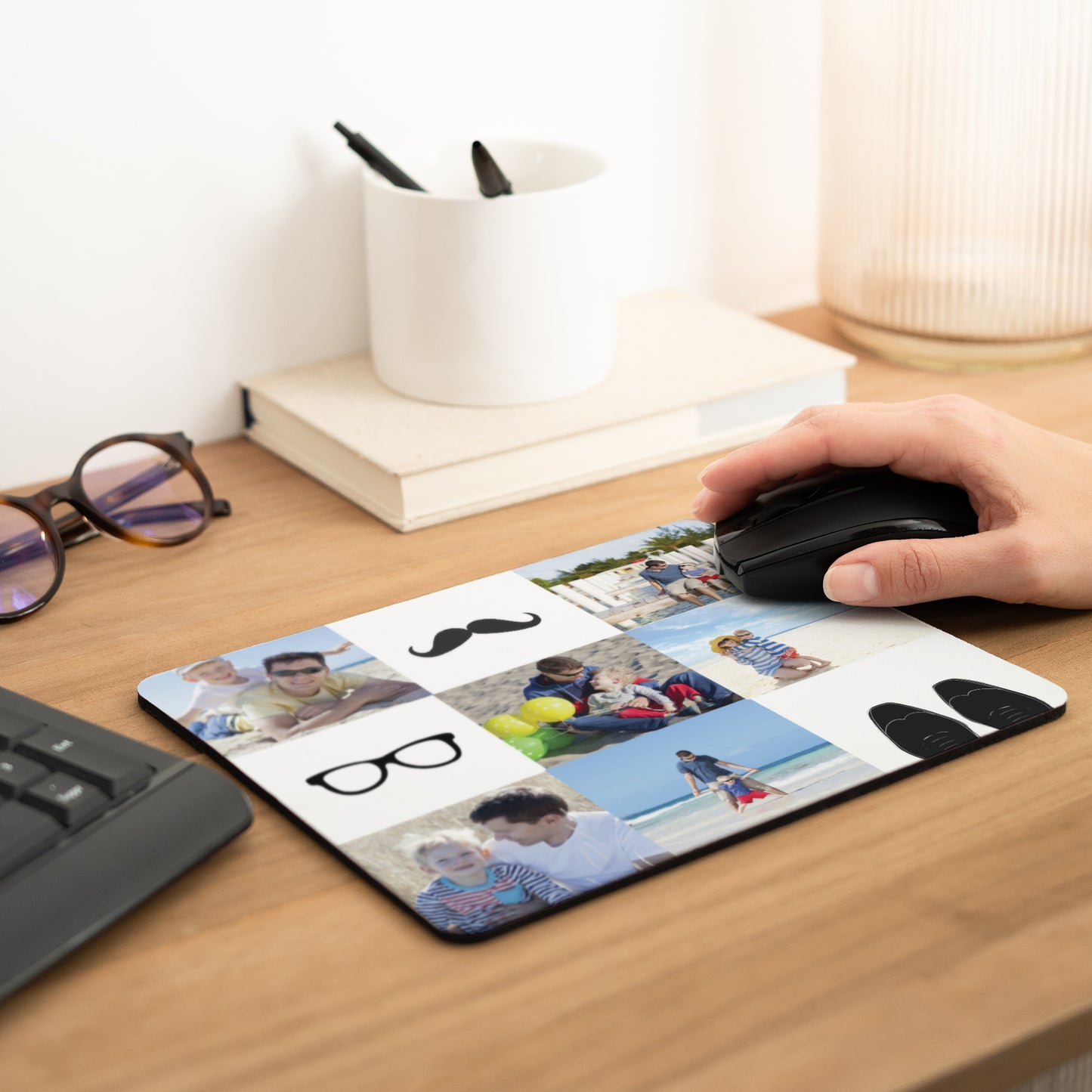 Muismat Objecten Rechthoek Papa houdt van foto N° 2