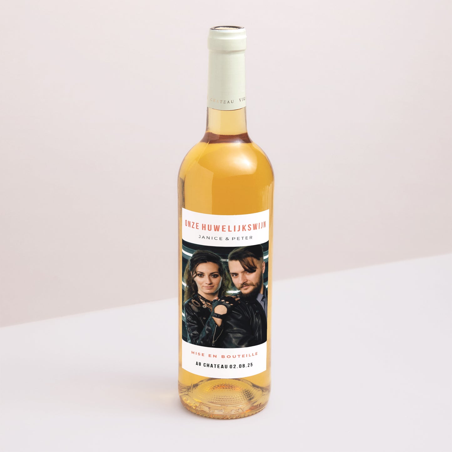 Flesetiket Huwelijk Portret Vinylschijf foto N° 1