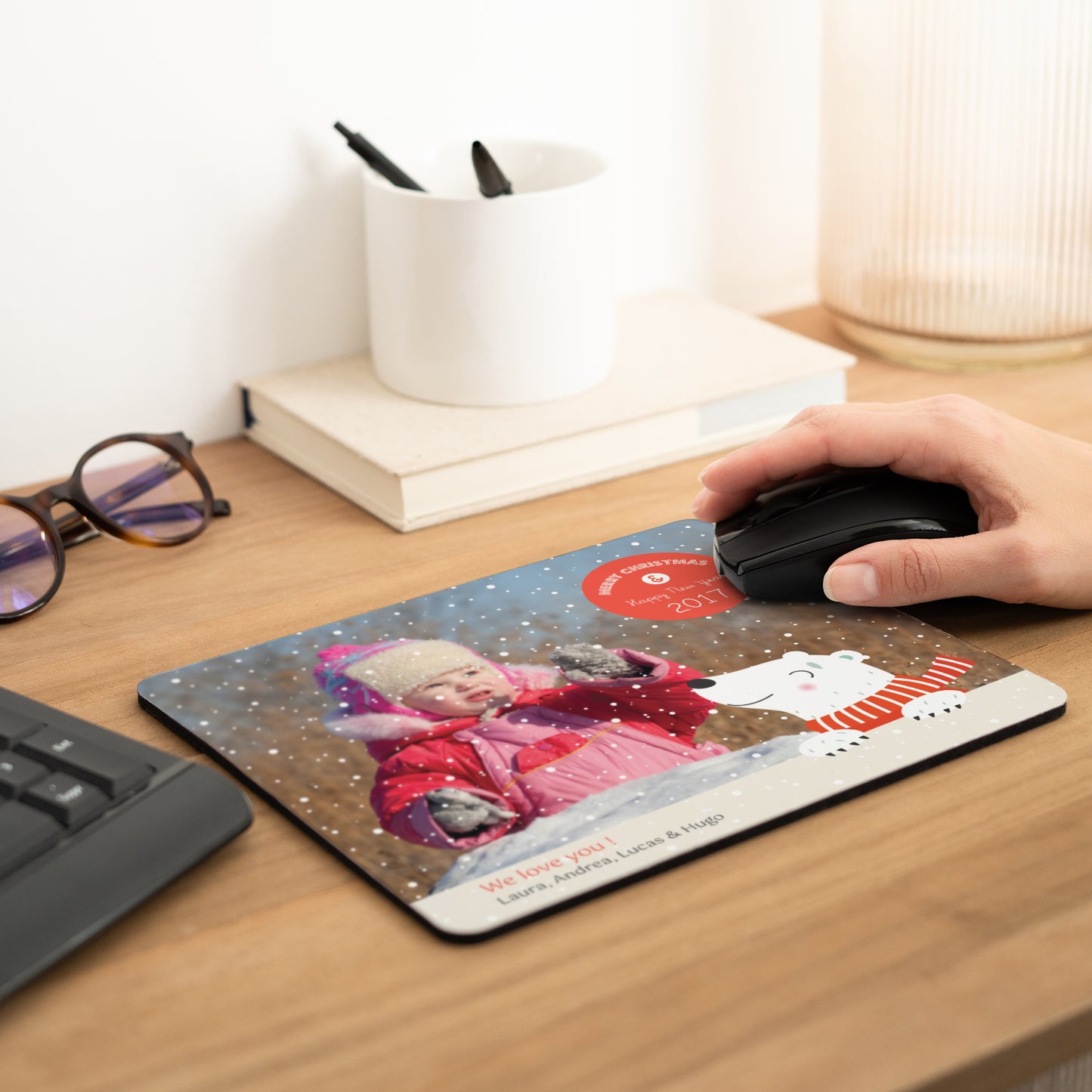 Muismat Eindejaar Rechthoek Ours de Noël II foto N° 2