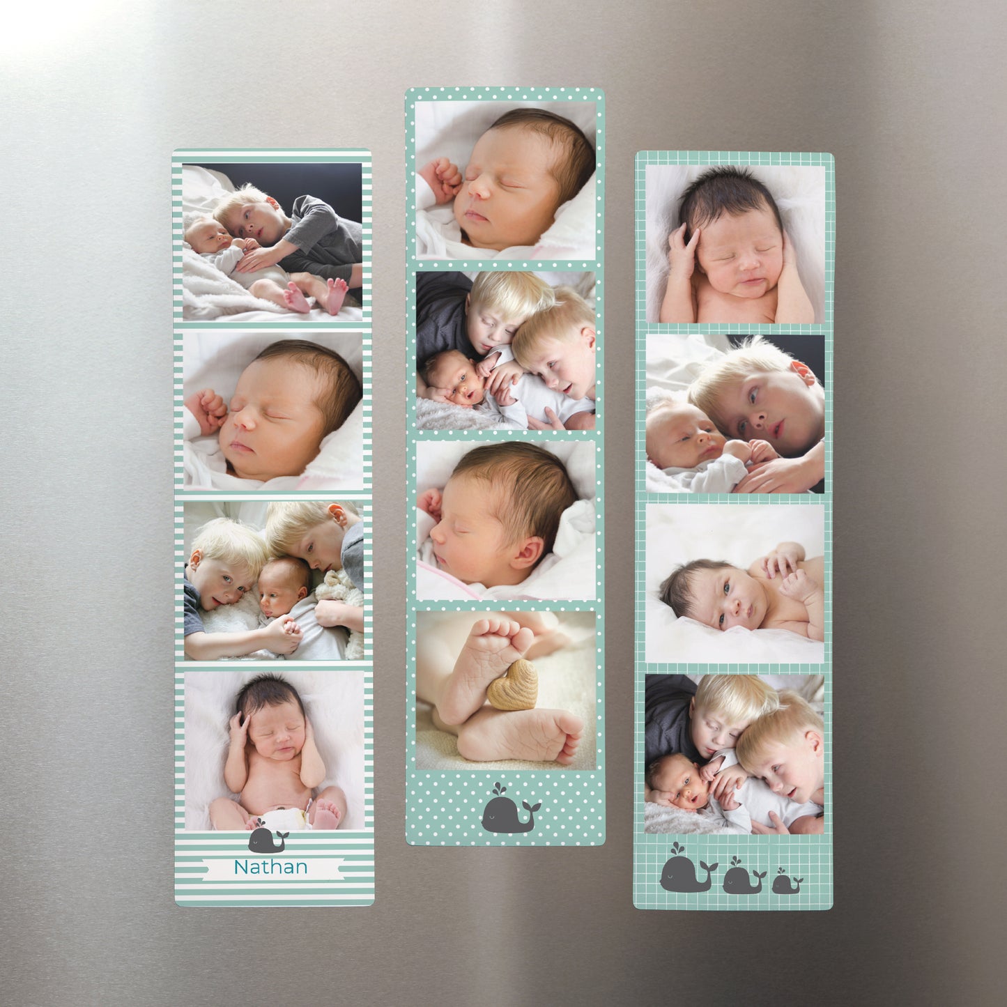 Fotoprint Foto's Set van 3, magnetisch. Geboorte van een jongen foto N° 1