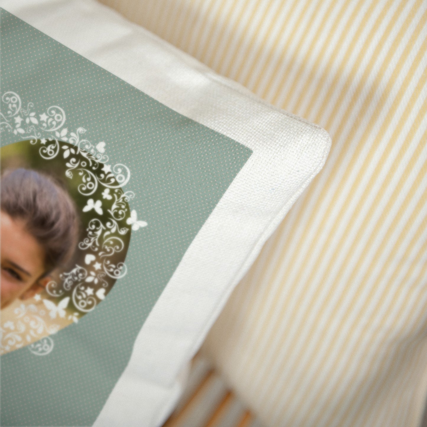 Kussen Objecten Natuurlijk beige Dentelle Coeur foto N° 3