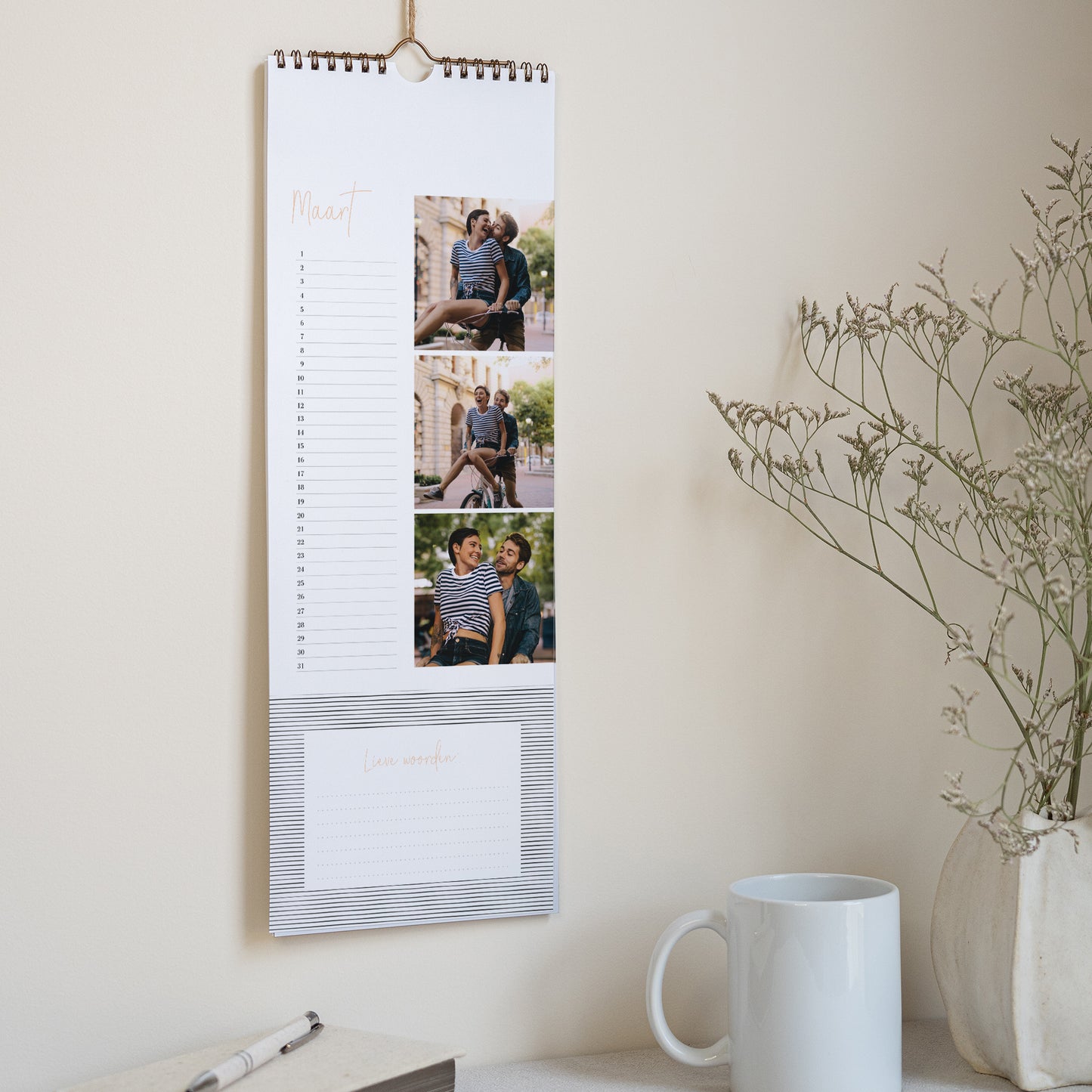 Kalender Eindejaar Perpetueel Eeuwigdurende liefde foto N° 2