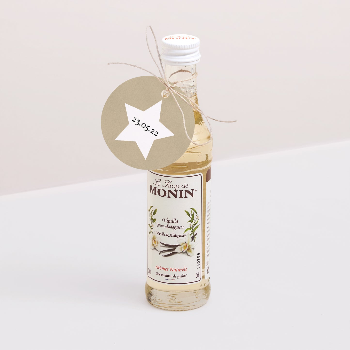 Cadeaulabel Geboorte Ronde Kraft Vintage foto N° 3