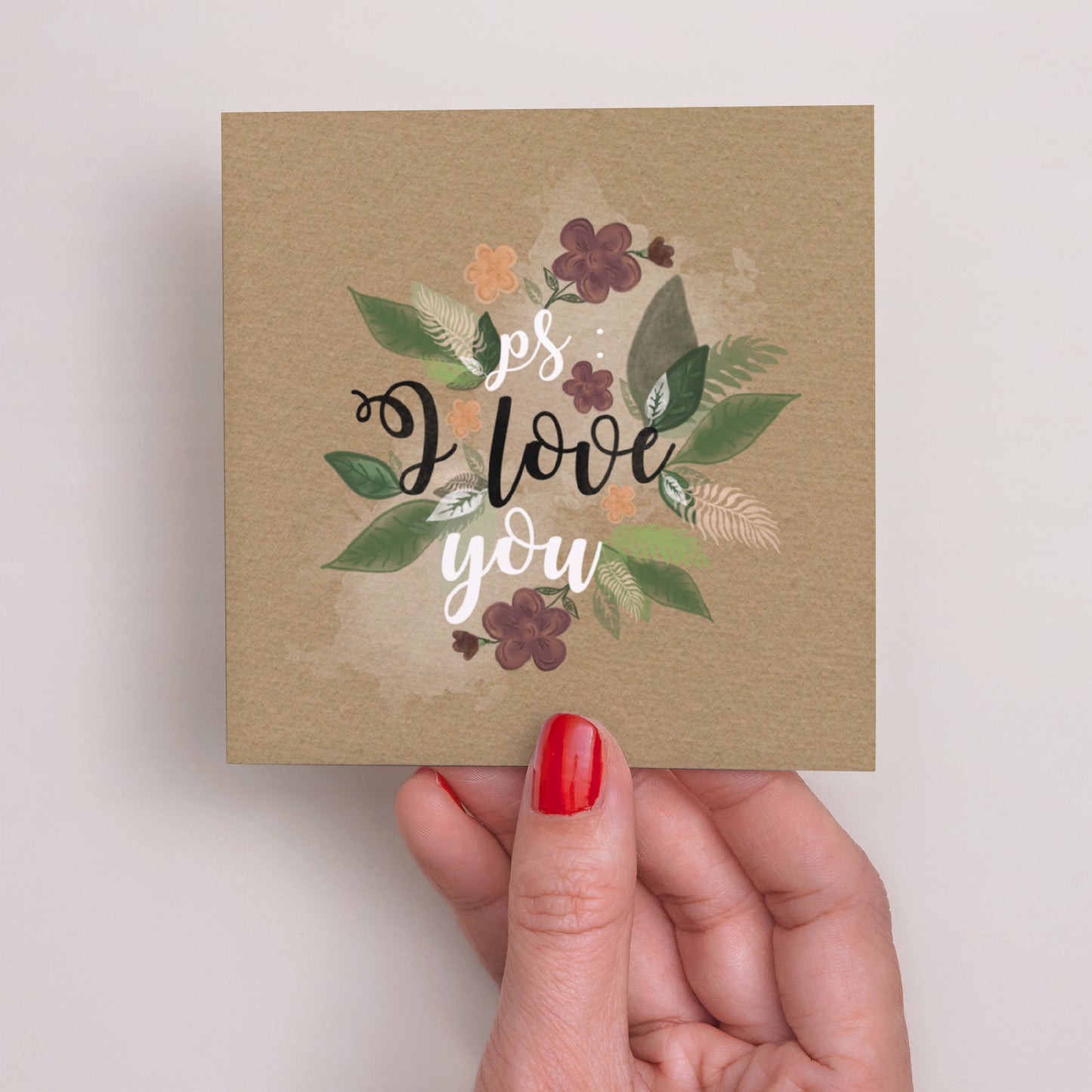 Save the date kaart Huwelijk Vierkant Vintage bloemen foto N° 3