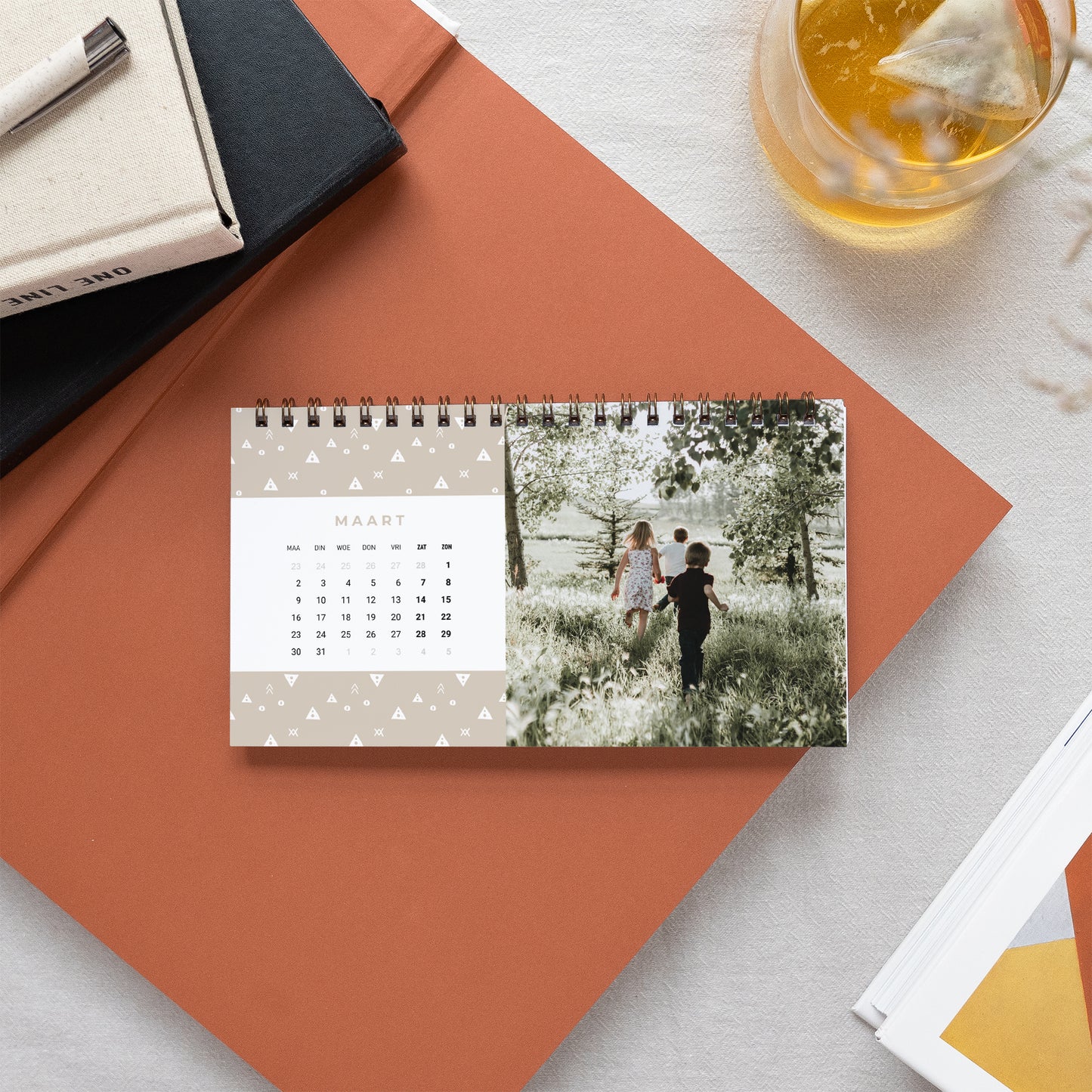 Kalender Eindejaar Kantoor, landschap Tendance Indienne foto N° 3