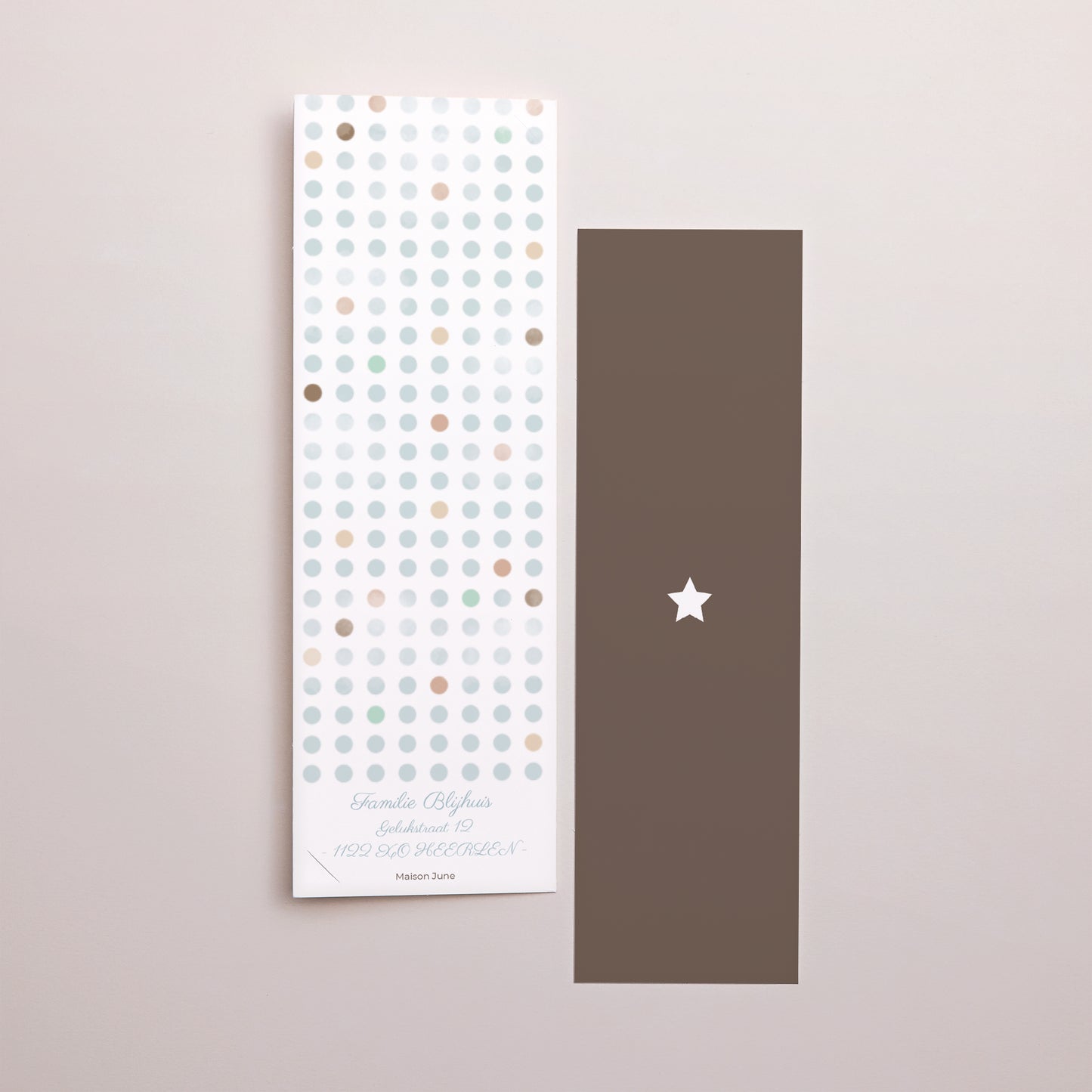 Uitnodigingskaart Geboorte Fotocabine bladwijzer Olifantenduo foto N° 3