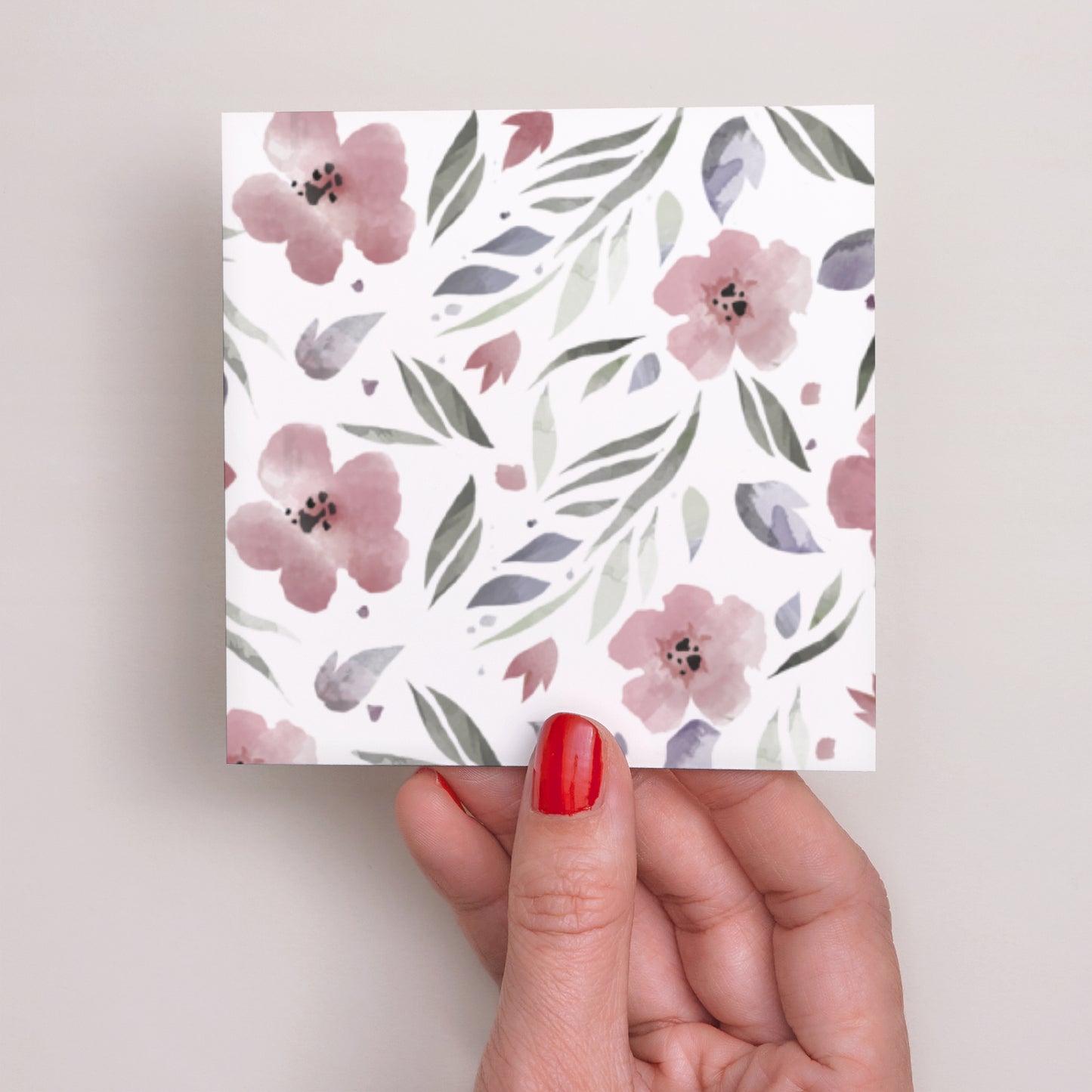 Uitnodigingen Huwelijk Vierkant Romantische bloemen foto N° 3