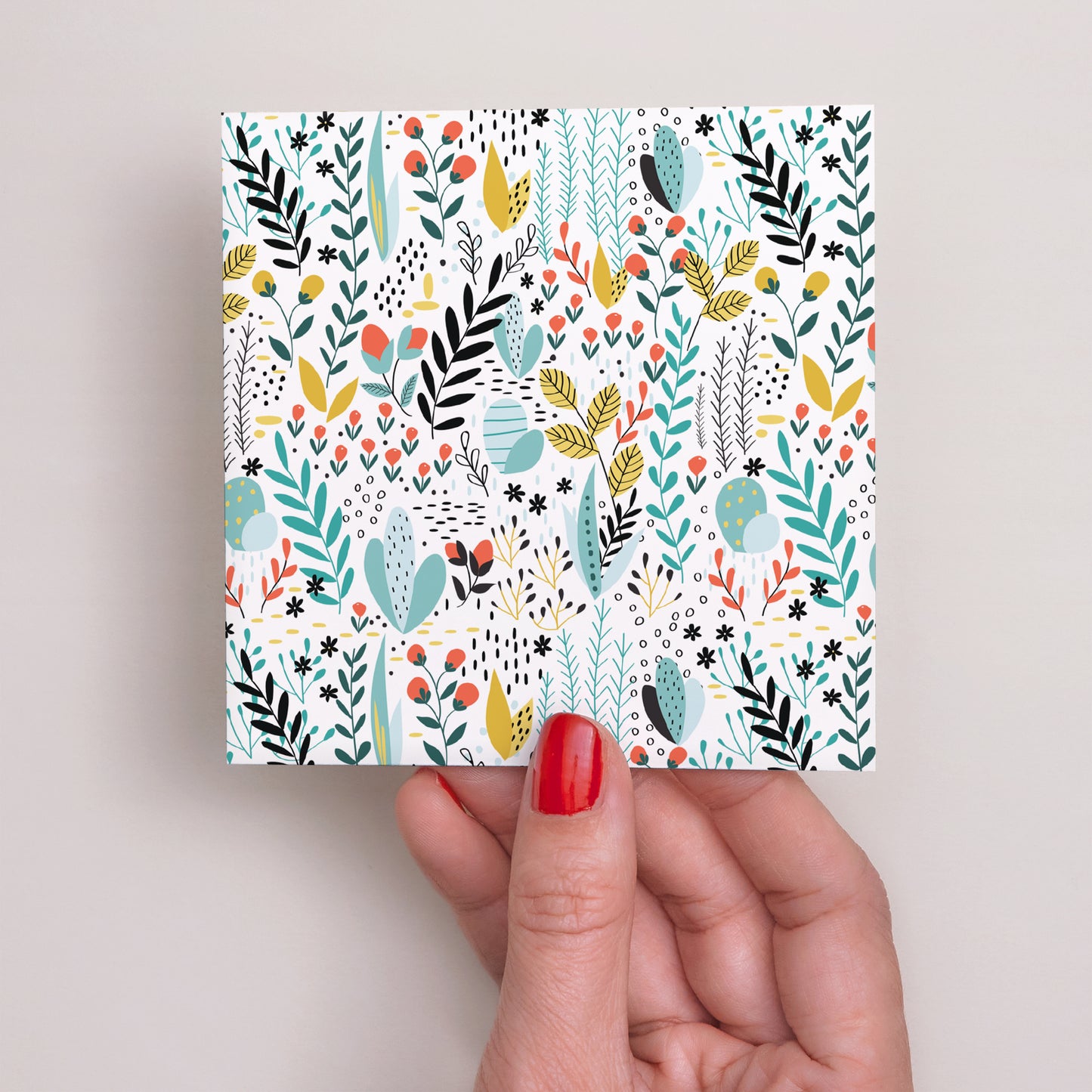 RSVP kaart Huwelijk Vierkant Wilde weide foto N° 3