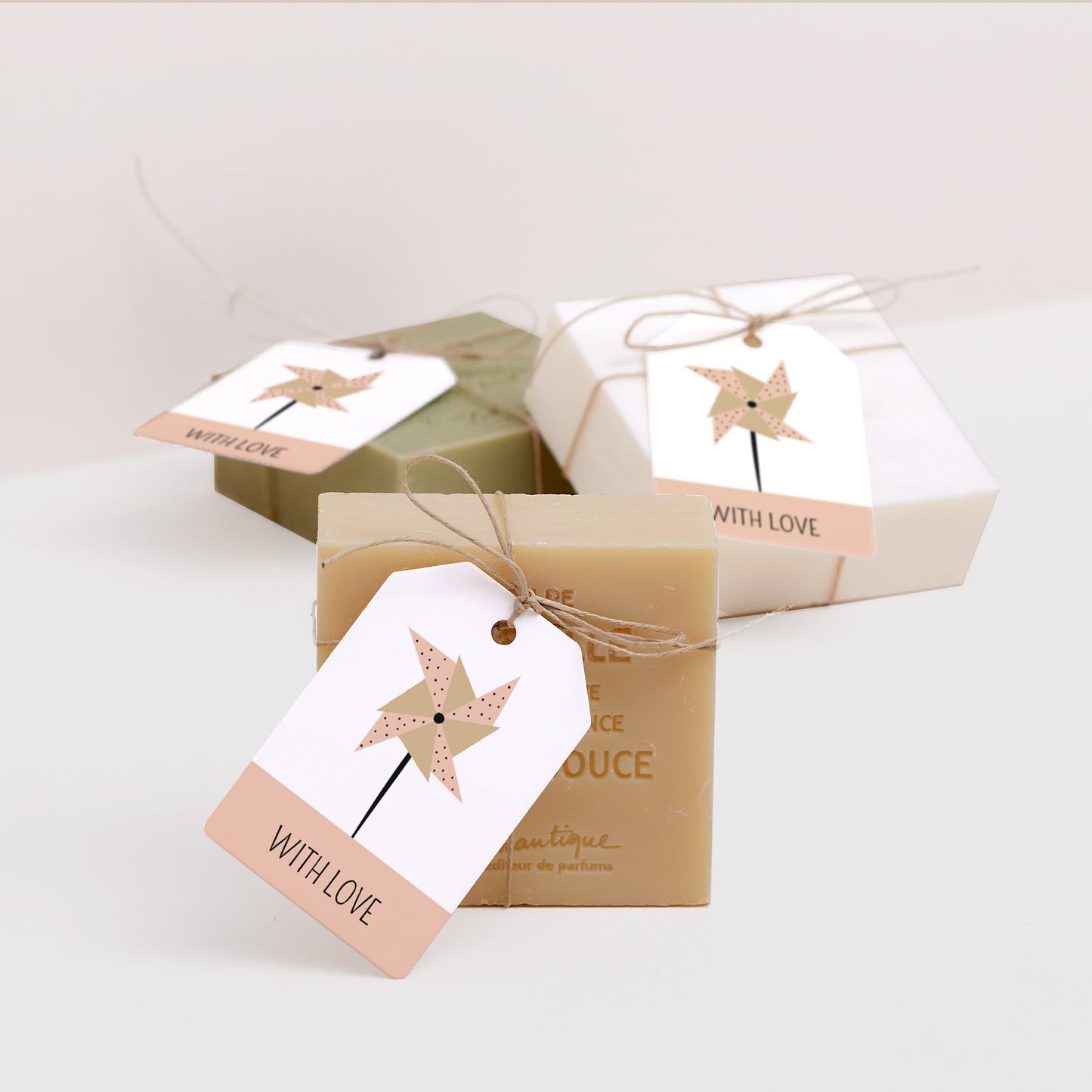 Cadeaulabel Geboorte Vlag Zoete Origami foto N° 2