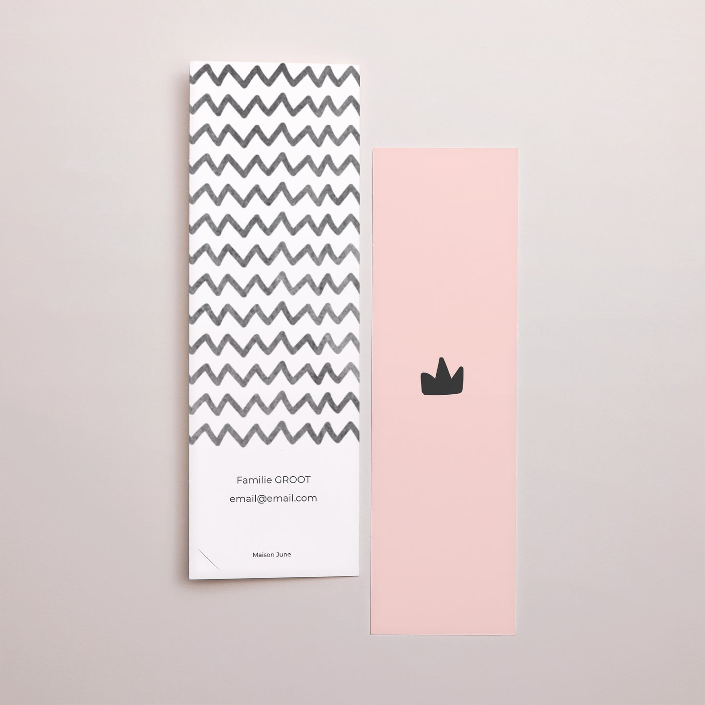 Uitnodigingskaart Geboorte Fotocabine bladwijzer Kleine koningin foto N° 3