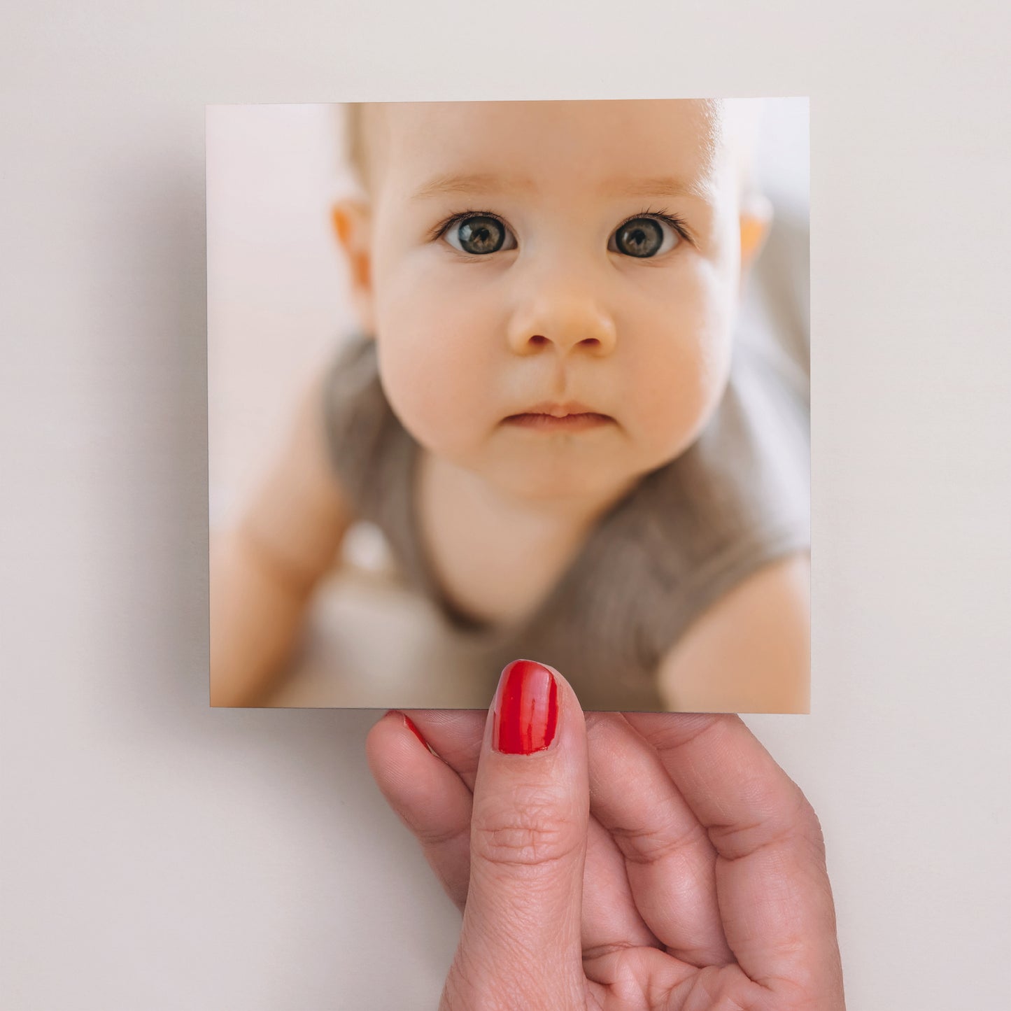 Bedankkaart Geboorte Vierkant Brieven van baby's foto N° 3