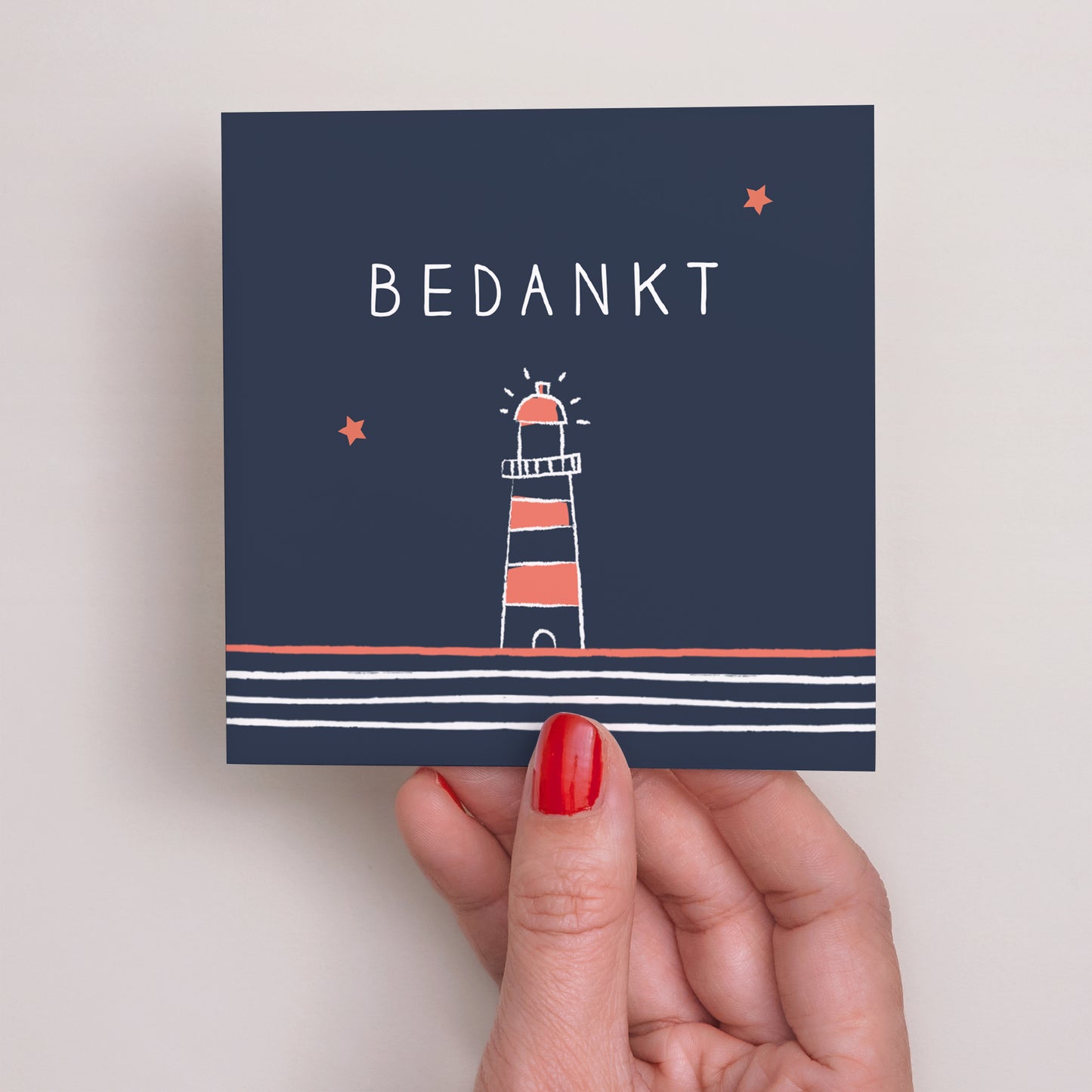 Bedankkaart Geboorte Vierkant Petit Navire foto N° 2