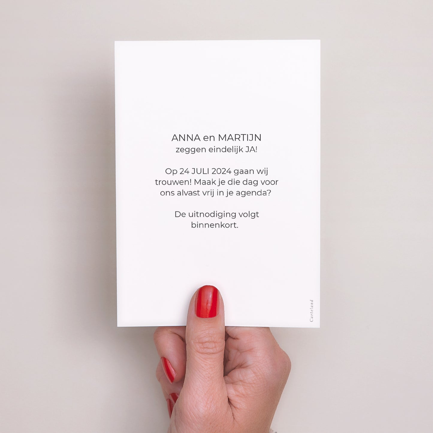 Save the date kaart Huwelijk Portret Natuurfeest foto N° 3