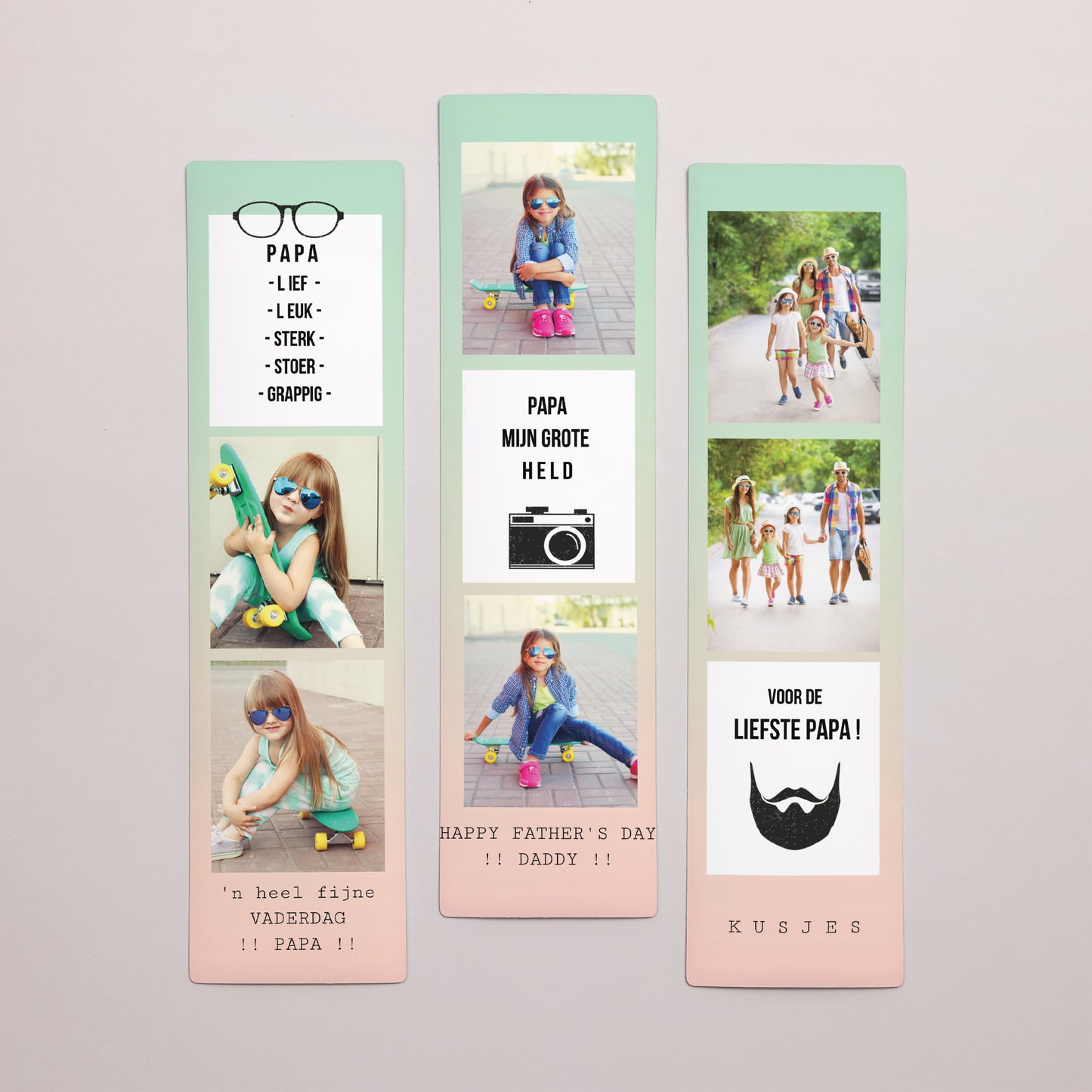 Fotoprint Foto's Set van 3, magnetisch. Beste vader foto N° 1