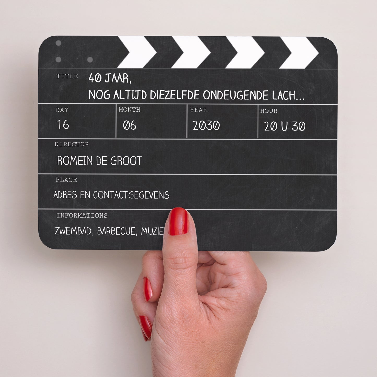 Uitnodigingen Verjaardag Volwassene Landschap, afgeronde randen De film van het jaar foto N° 3