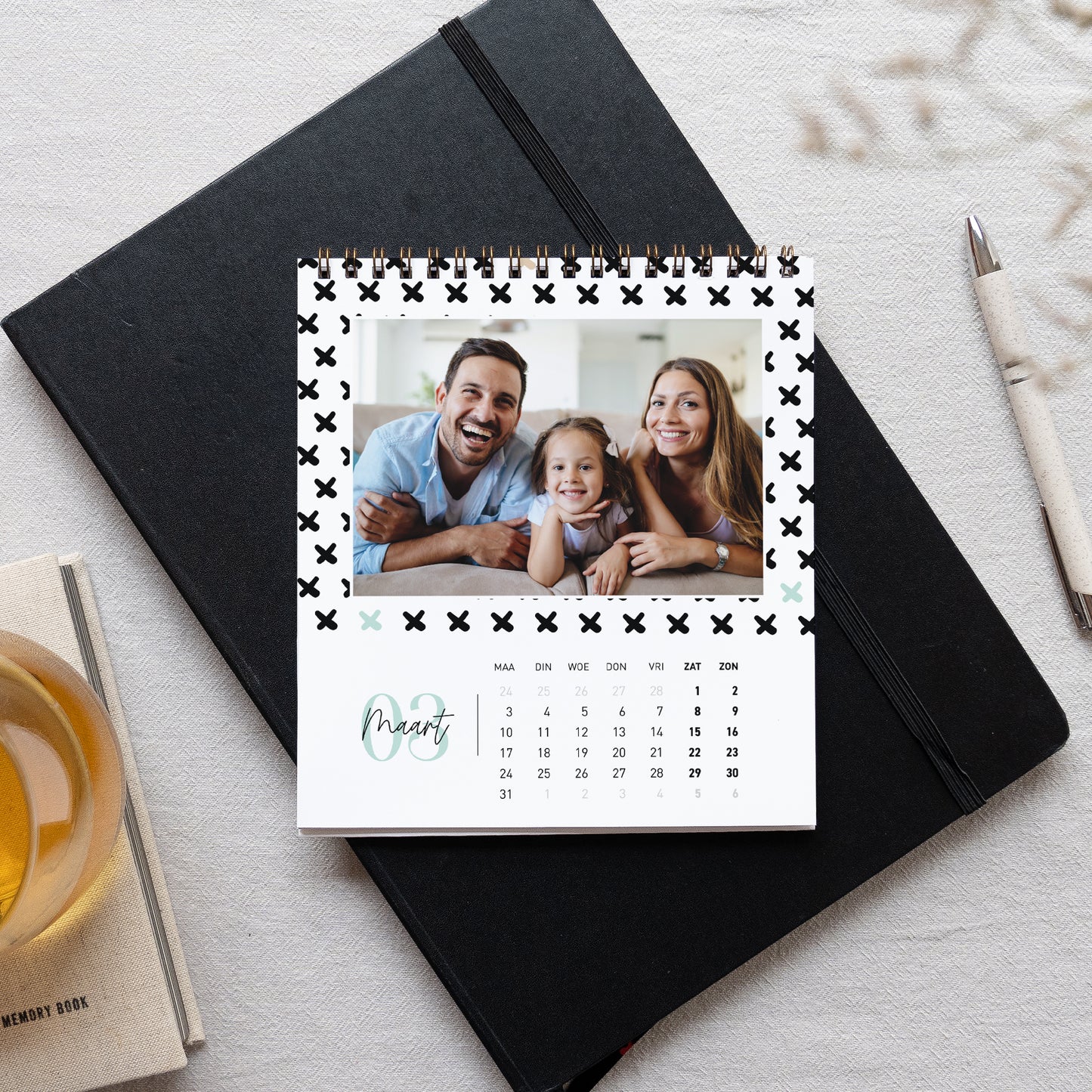 Kalender Eindejaar Bureau, ezel Decoratieve motieven foto N° 3