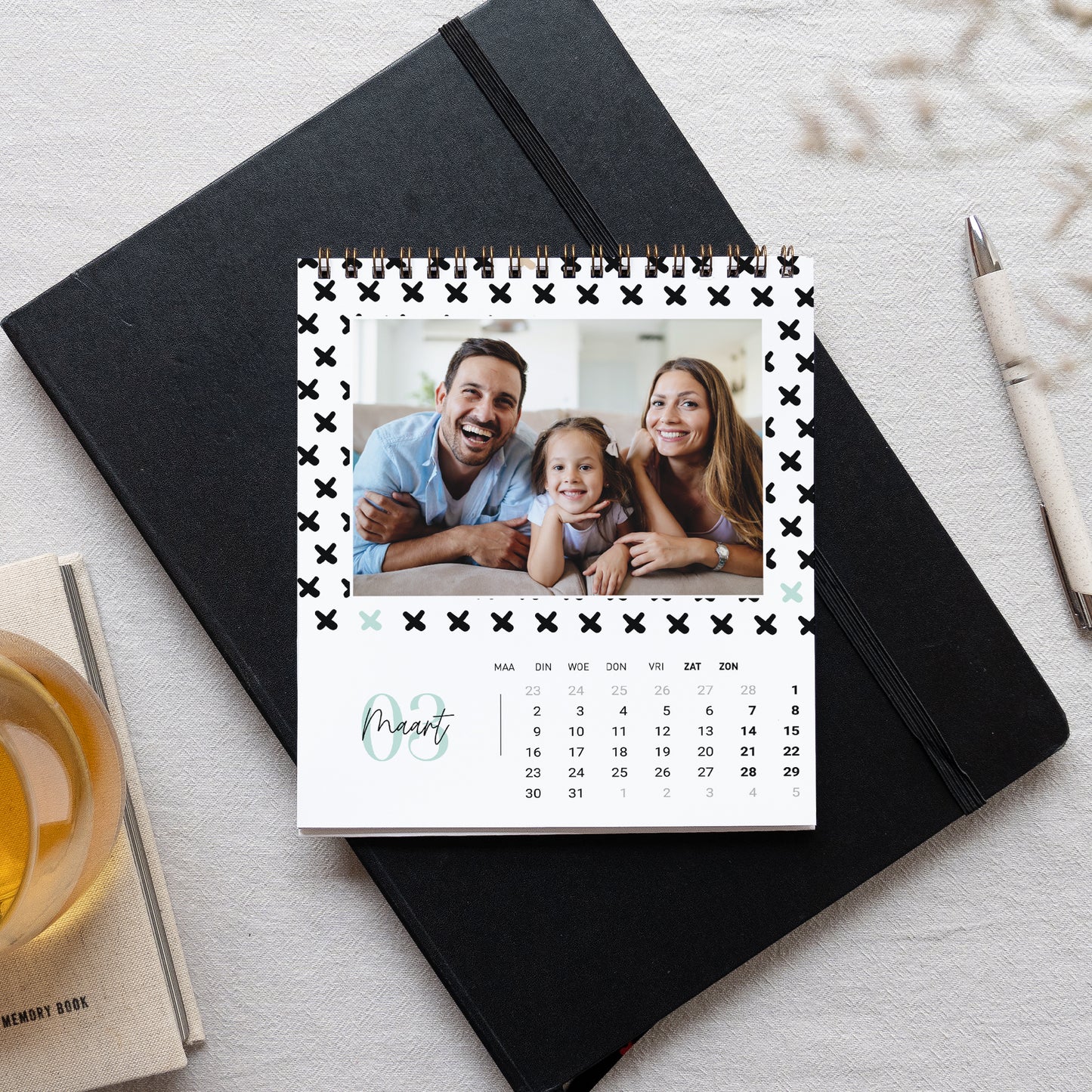 Kalender Eindejaar Bureau, ezel Decoratieve motieven foto N° 3