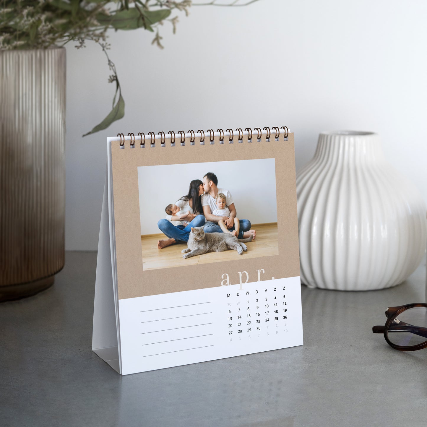 Kalender Eindejaar Bureau, ezel Familieportretten foto N° 2