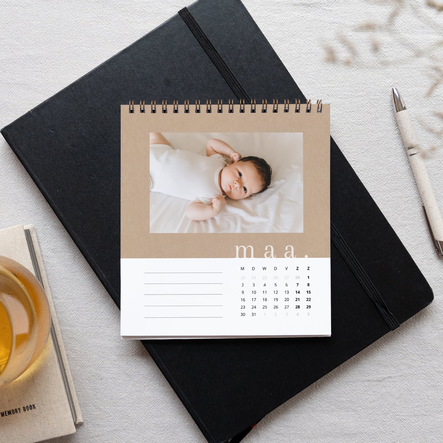 Kalender Eindejaar Bureau, ezel Familieportretten foto N° 3