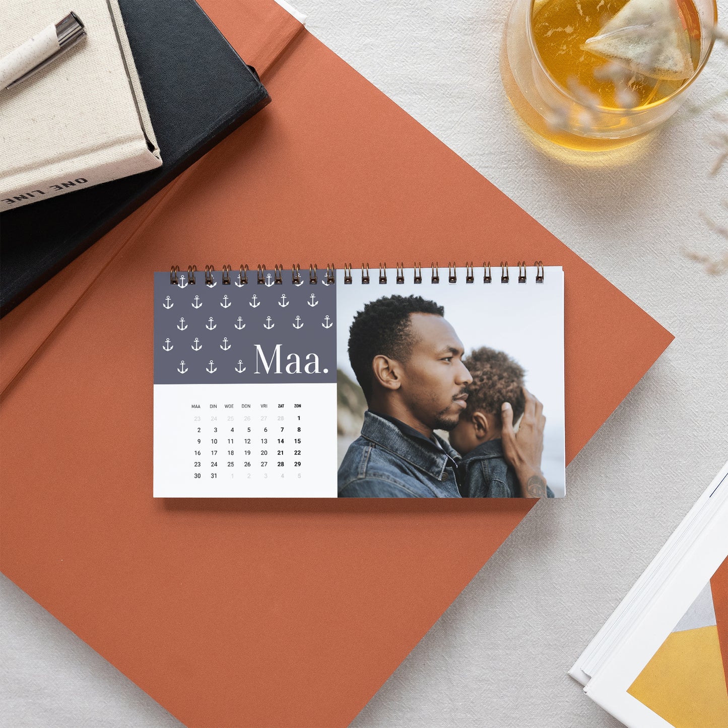 Kalender Eindejaar Kantoor, landschap Marine Ancre foto N° 3