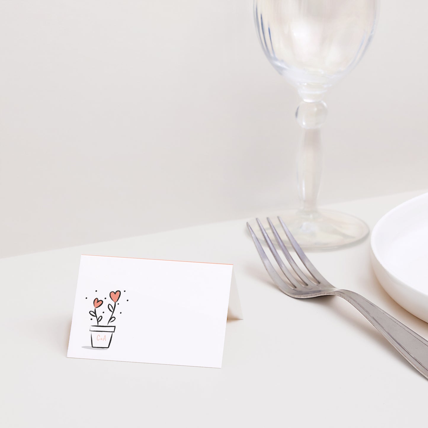 Naamkaartjes Huwelijk 2 luiken 2 harten foto N° 2