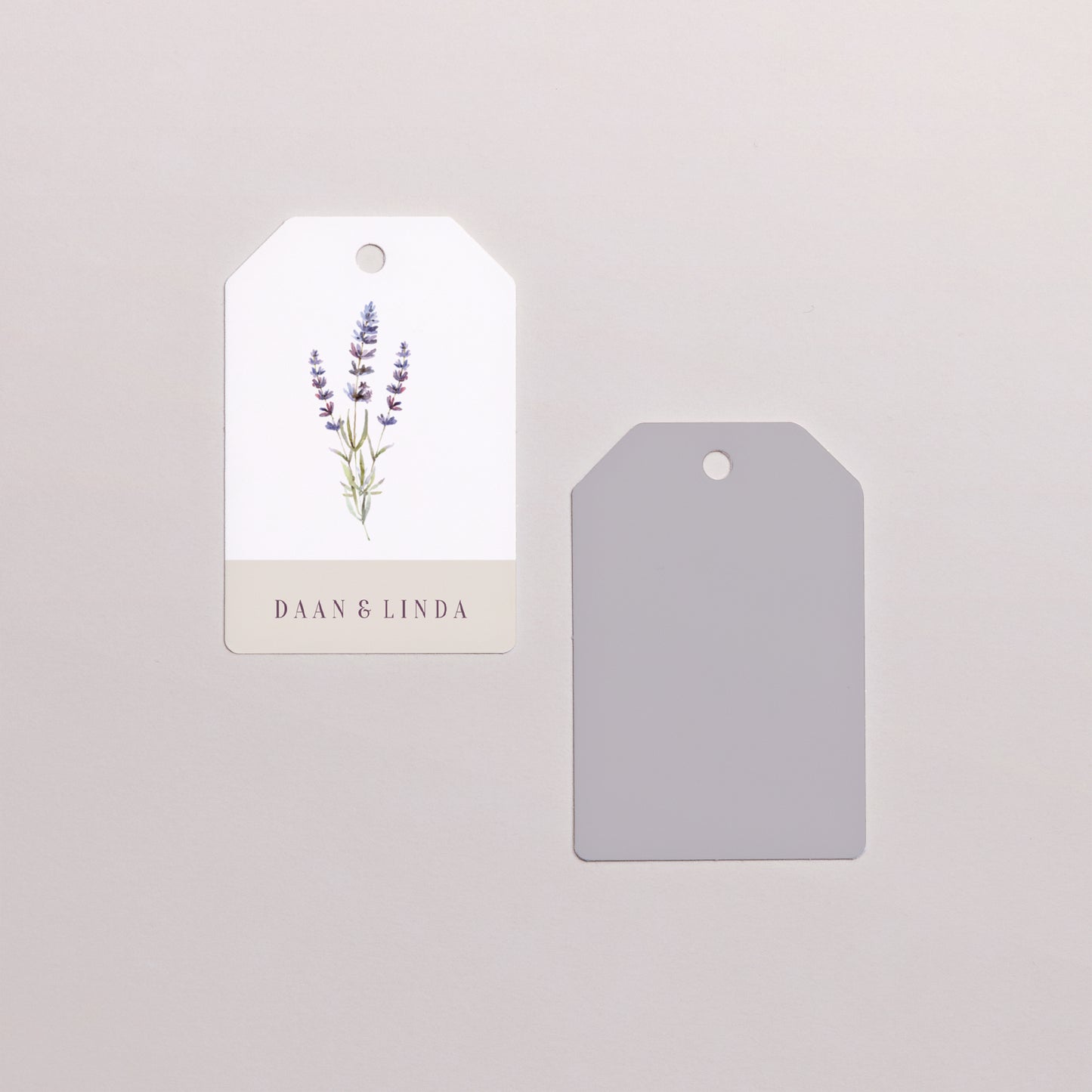 Cadeaulabel Huwelijk Vlag Boeket van lavendel foto N° 1
