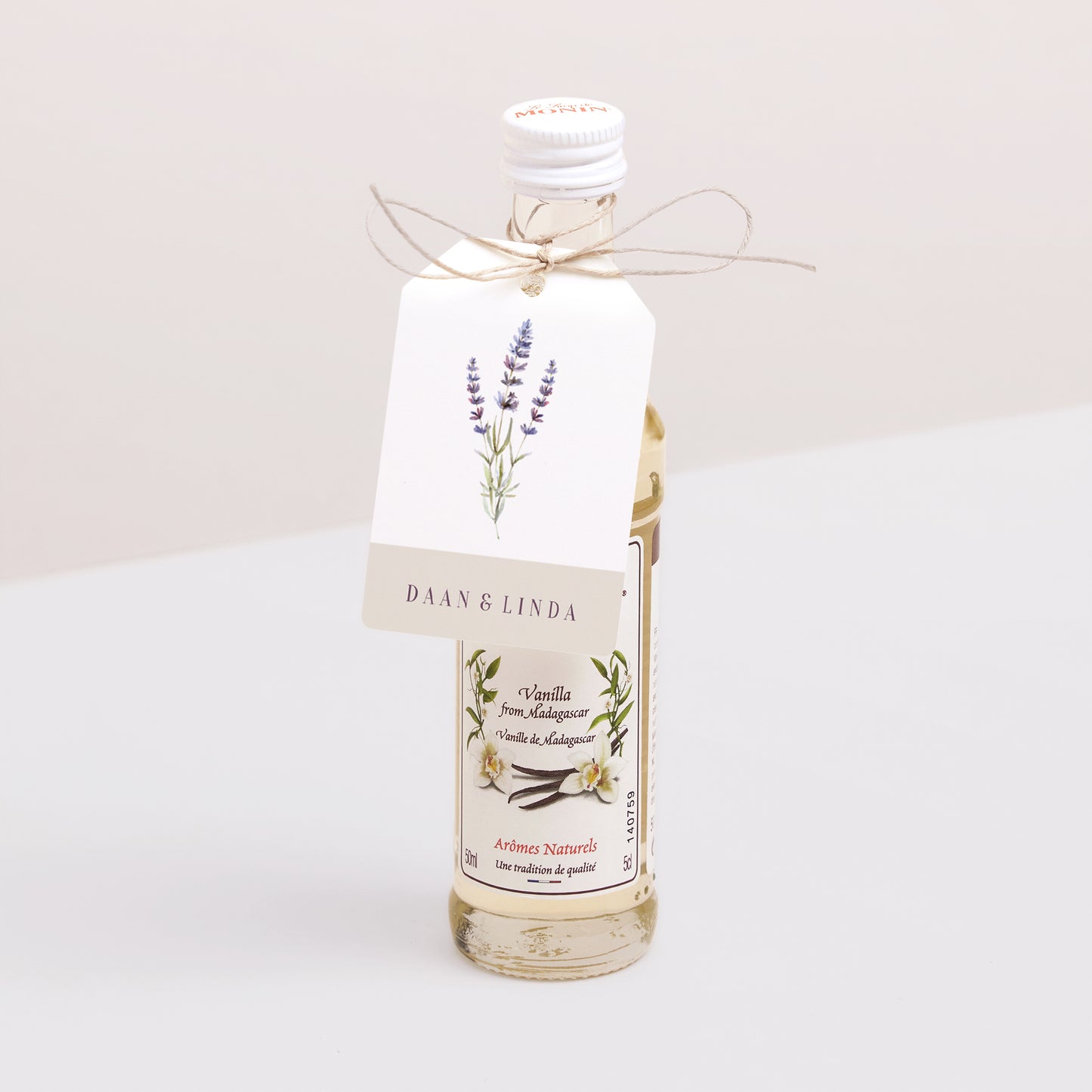 Cadeaulabel Huwelijk Vlag Boeket van lavendel foto N° 3