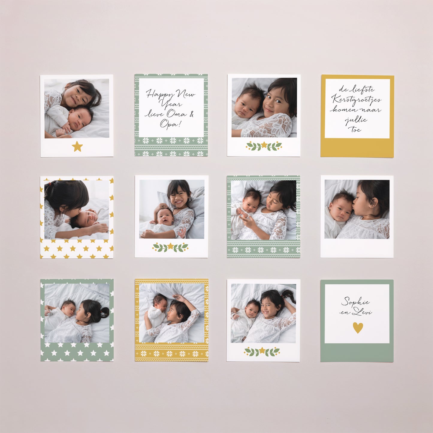 Fotoprint Foto's Twaalf stuks Groen en oker foto N° 1