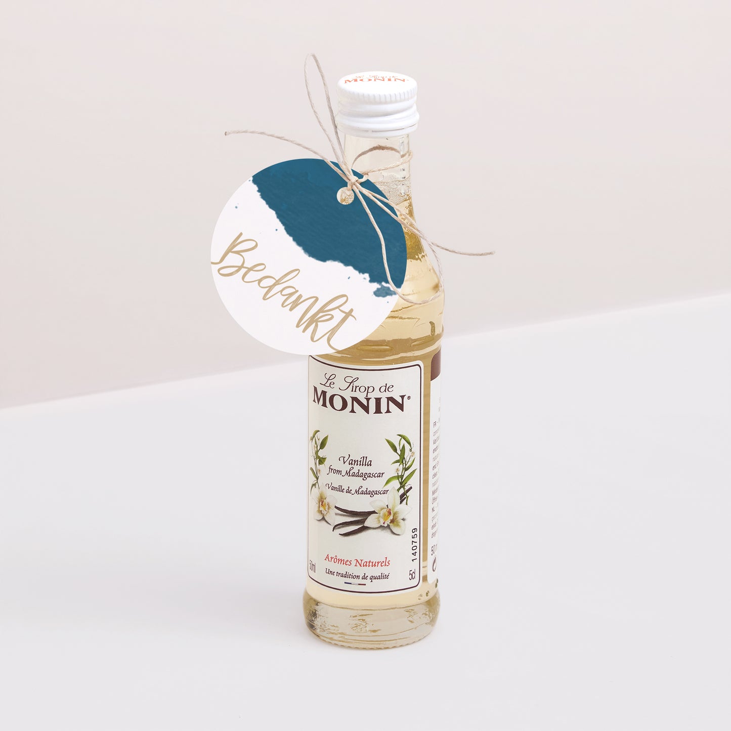 Cadeaulabel Huwelijk Ronde Blauw goud foto N° 3