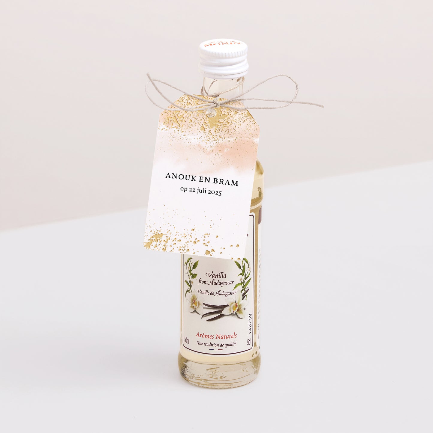 Cadeaulabel Huwelijk Vlag Aquarello foto N° 3
