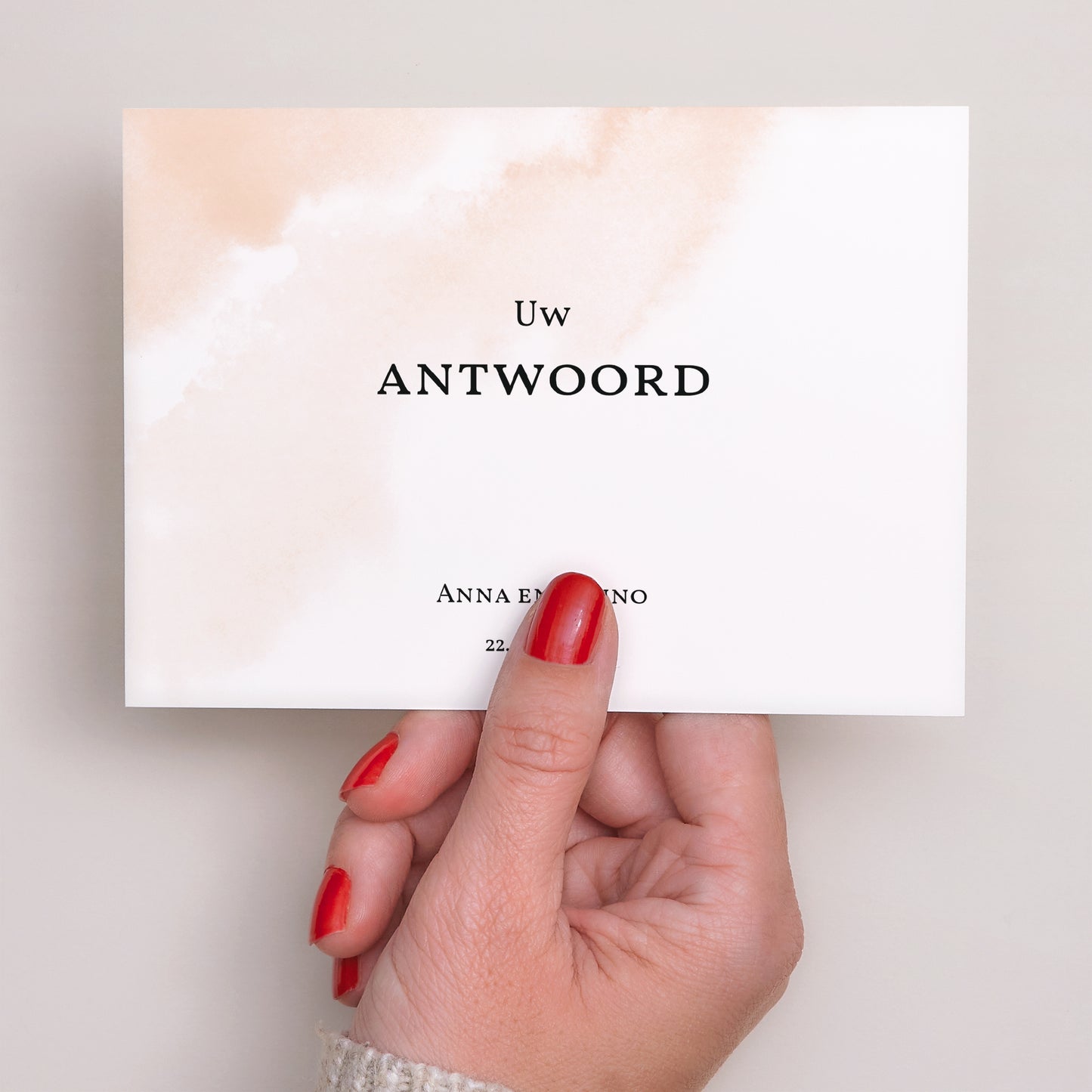 RSVP kaart Huwelijk Landschap Aquarello foto N° 3
