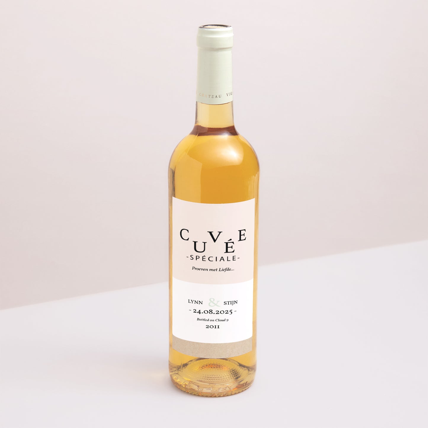 Flesetiket Huwelijk Portret Kraft & Kleur foto N° 1