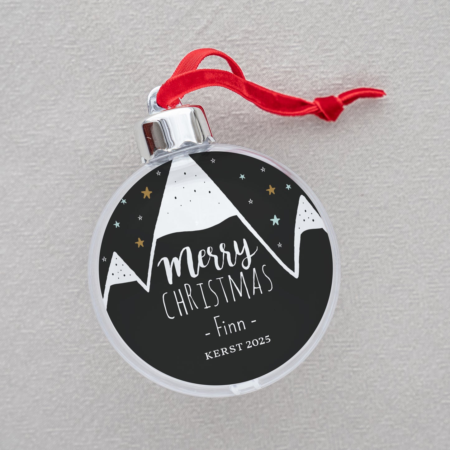 Kerstbal Eindejaar Ronde Besneeuwde bergen foto N° 2