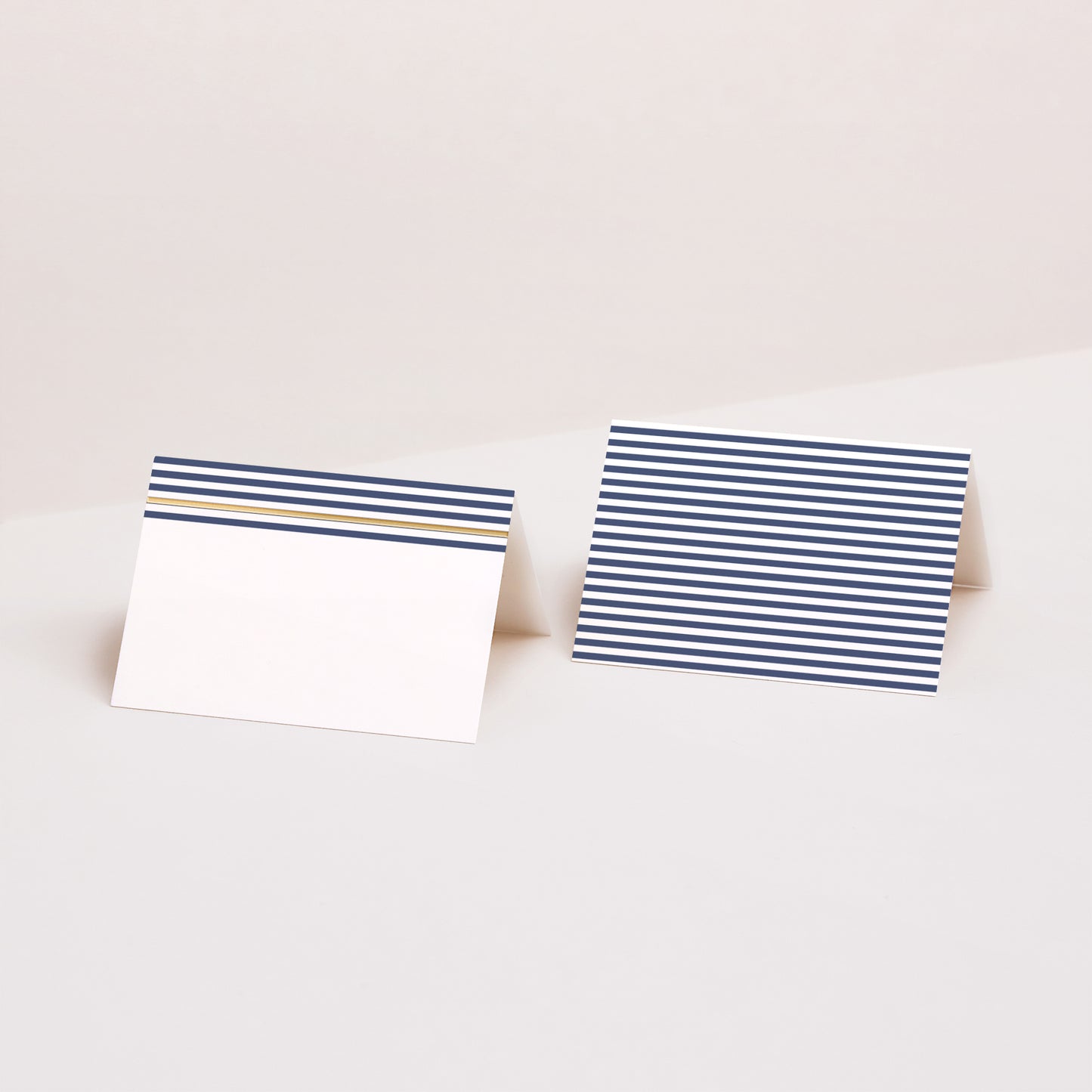 Naamkaartjes Huwelijk 2 luiken Zeevaarder met blauw goud foto N° 1