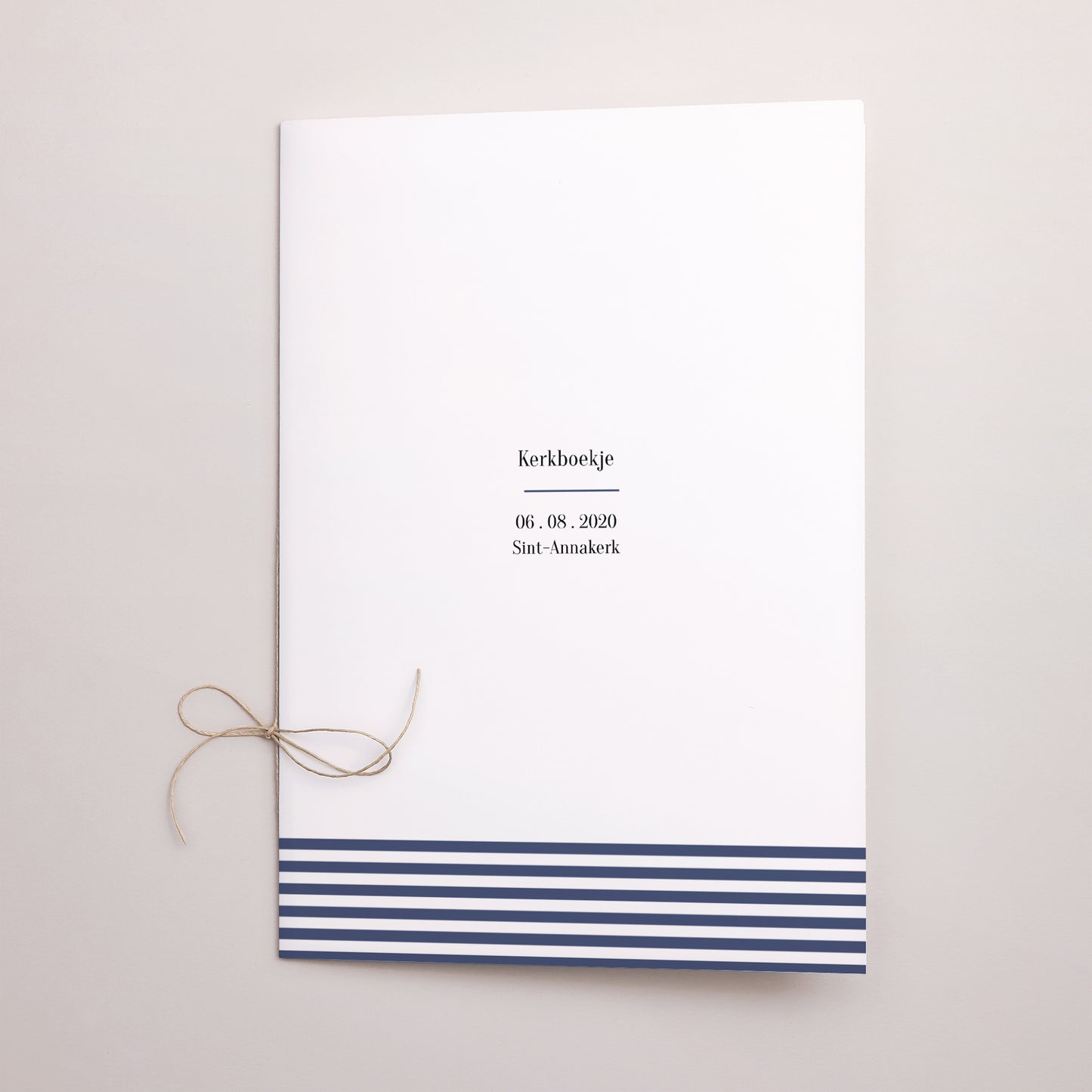 Kerkboekje Huwelijk Dubbele deur Zeevaarder met blauw goud foto N° 1