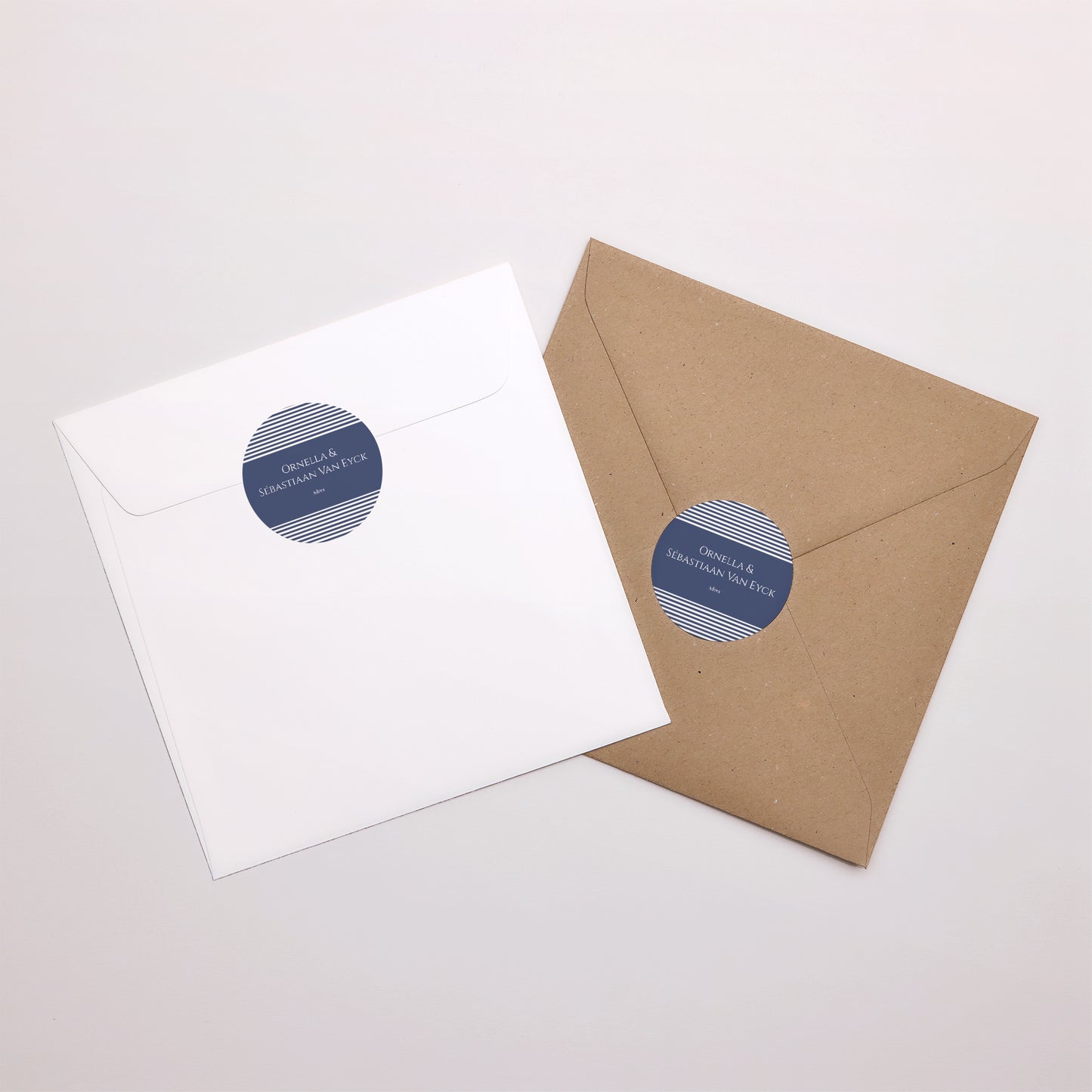 Sticker Huwelijk Cirkel Zeevaarder met blauw goud foto N° 3