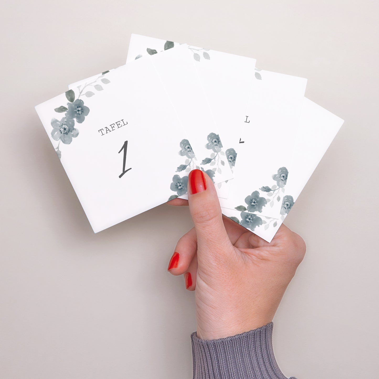 Fotoprint Huwelijk Twaalf stuks Botanisch blauw foto N° 3