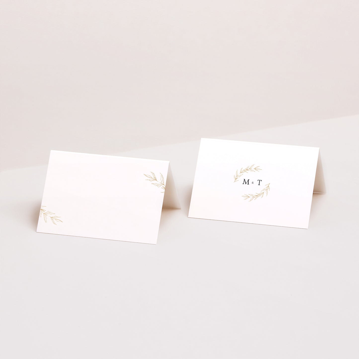 Naamkaartjes Huwelijk 2 luiken Minimale vegetatie foto N° 1
