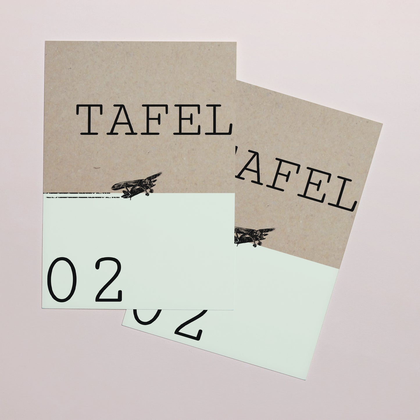 Tafelnummers Huwelijk Rechthoek Tijd om lief te hebben foto N° 2