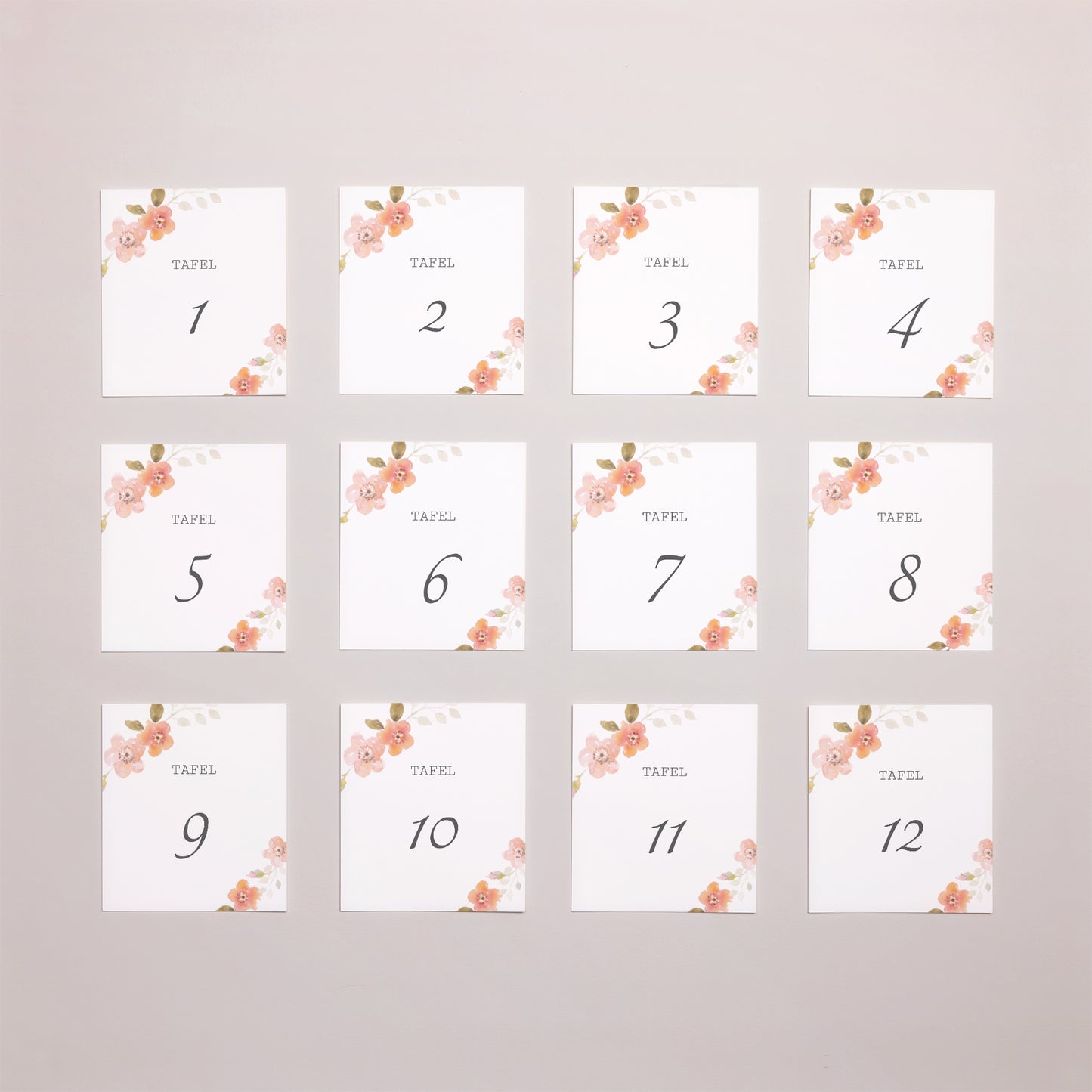 Fotoprint Huwelijk Twaalf stuks Botanische roos foto N° 1