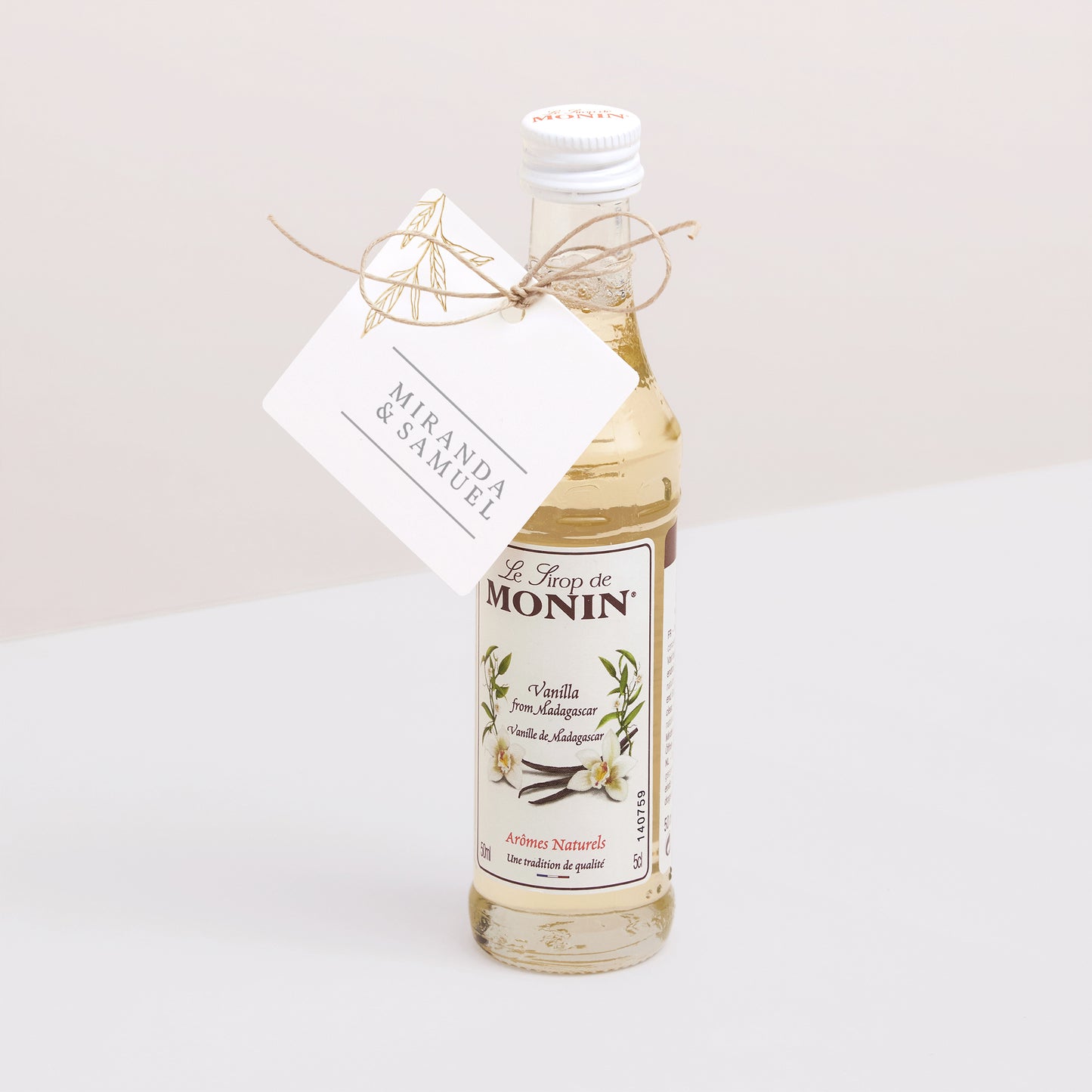 Cadeaulabel Huwelijk Vierkant Minimalistische plantkunde foto N° 3
