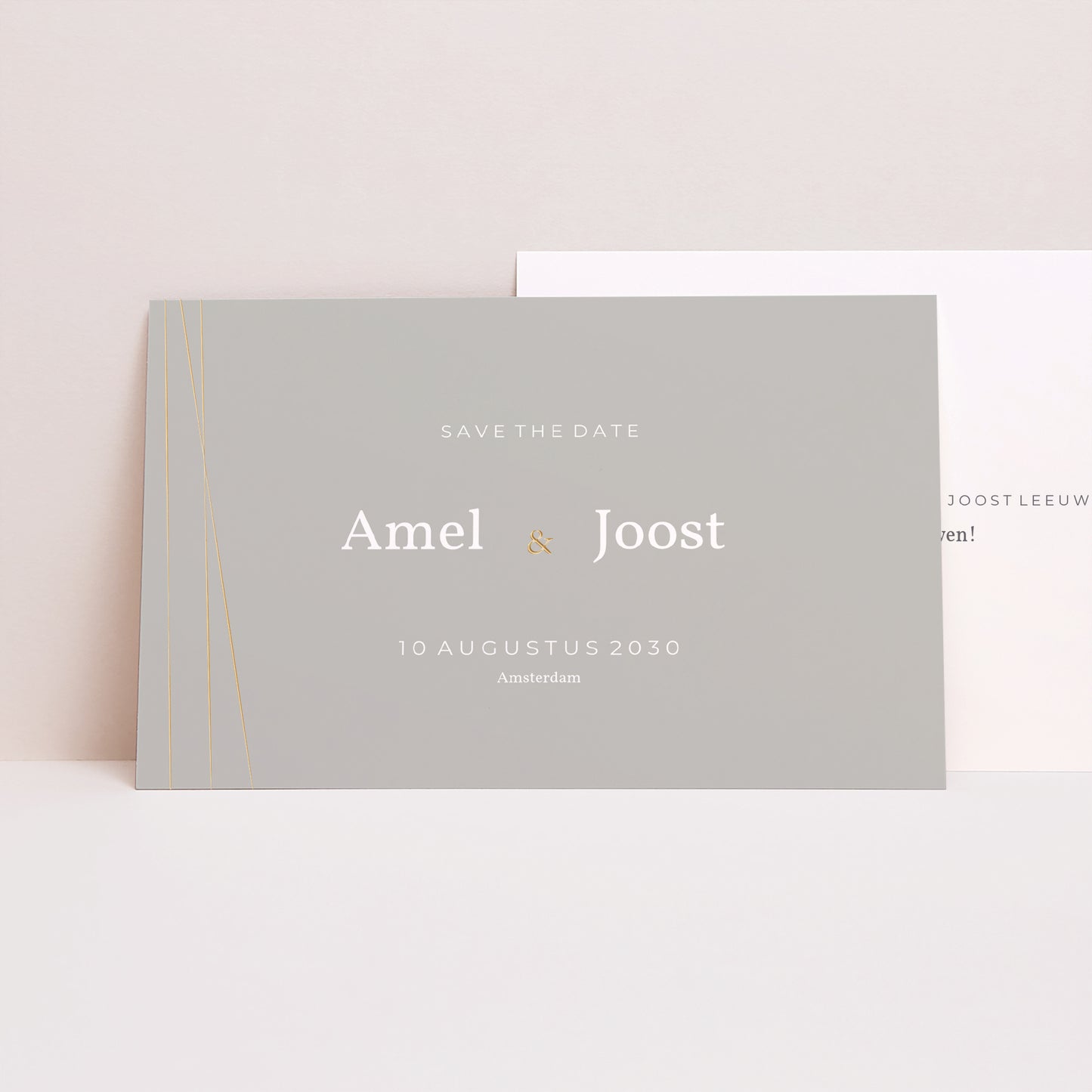 Save the date kaart Huwelijk Landschap Palmbomen Aquarel foto N° 1
