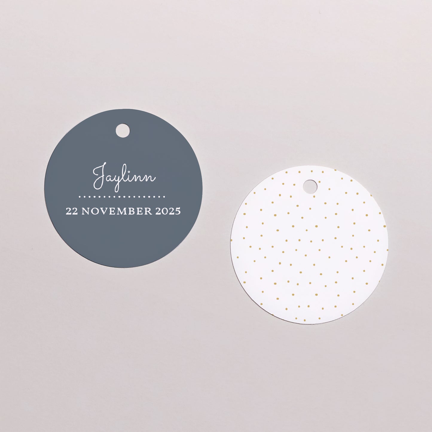 Cadeaulabel Geboorte Ronde Robe à Pois foto N° 1