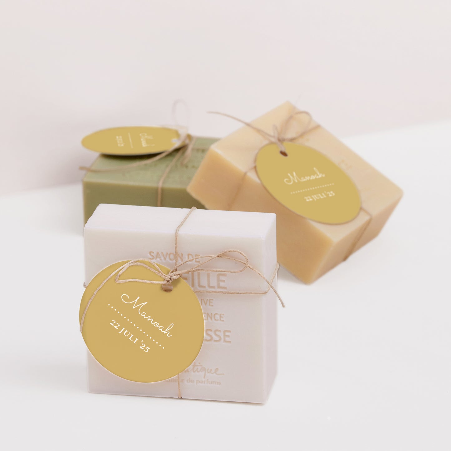 Cadeaulabel Geboorte Ronde Korte broek foto N° 2