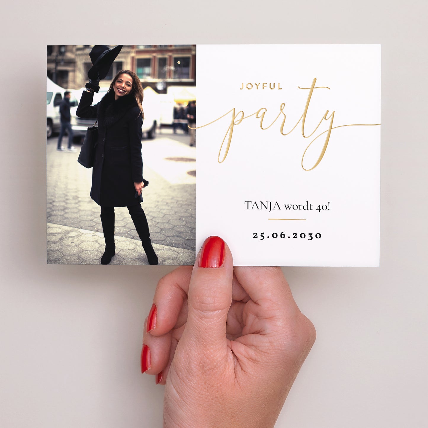 Uitnodigingen Verjaardag Volwassene Landschap Vreugdevol feest 40 foto N° 3