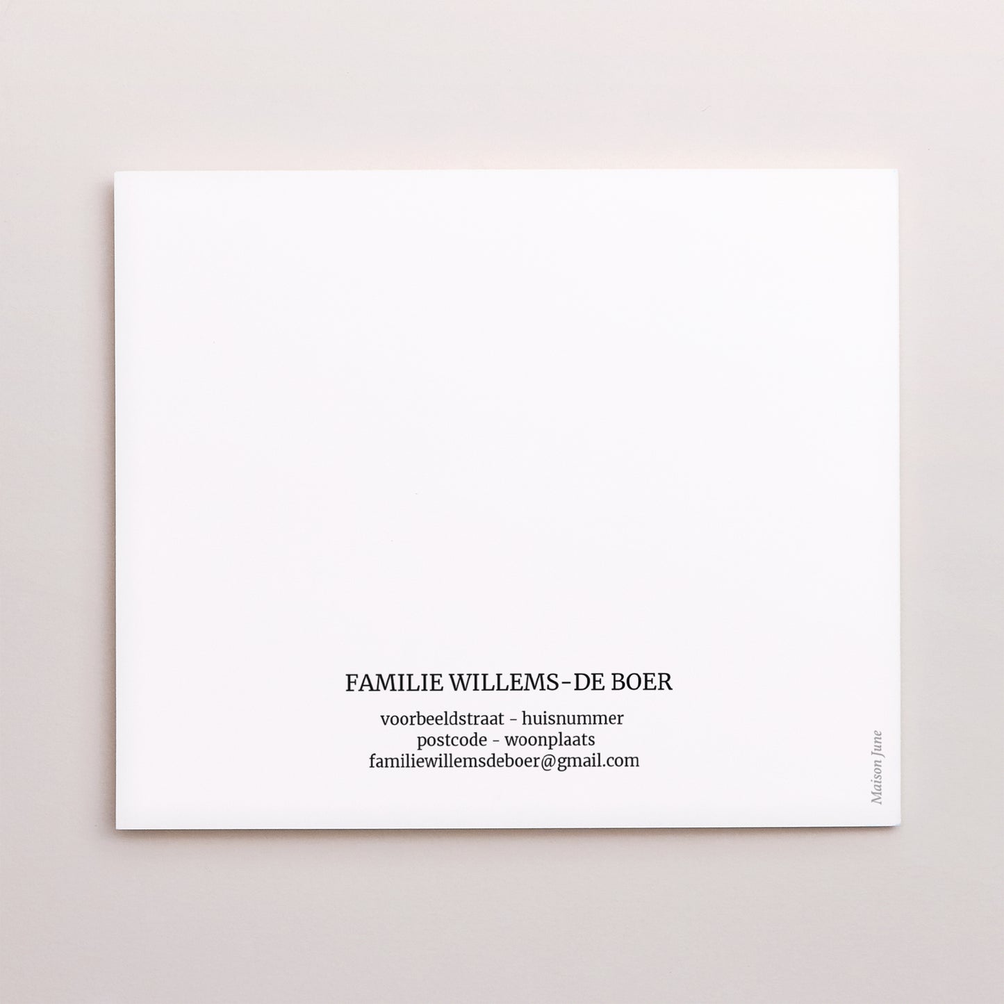 Bedankkaart Geboorte Twee asymmetrische panelen Bloemschilderijen foto N° 3