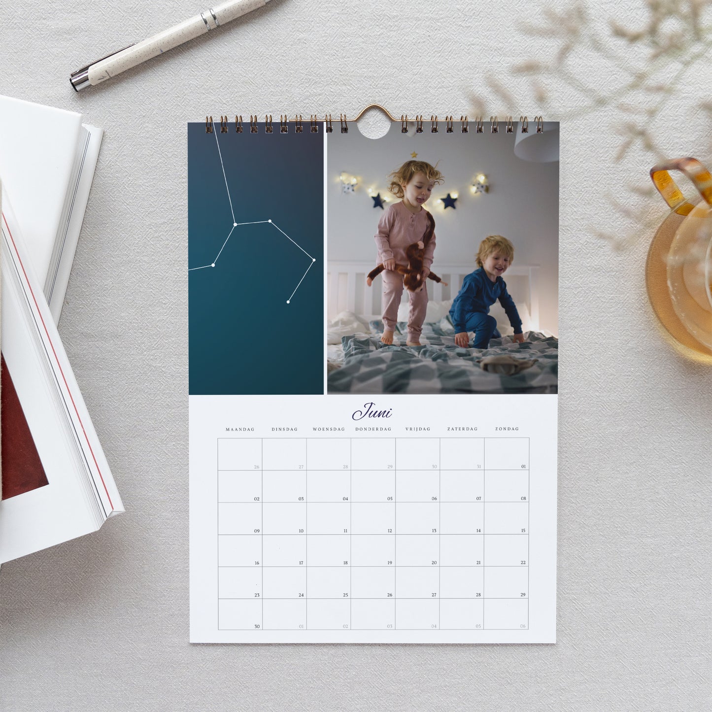 Kalender Eindejaar Muurschildering A4 Sterrenbeeld foto N° 2