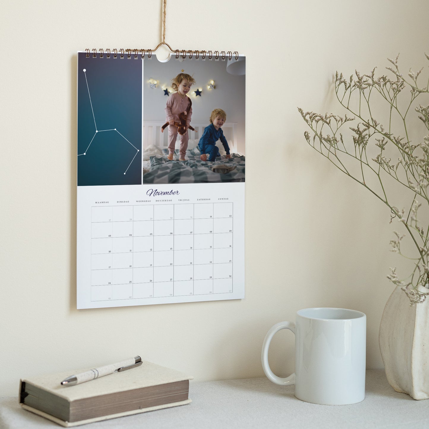 Kalender Eindejaar Muurschildering A4 Sterrenbeeld foto N° 3