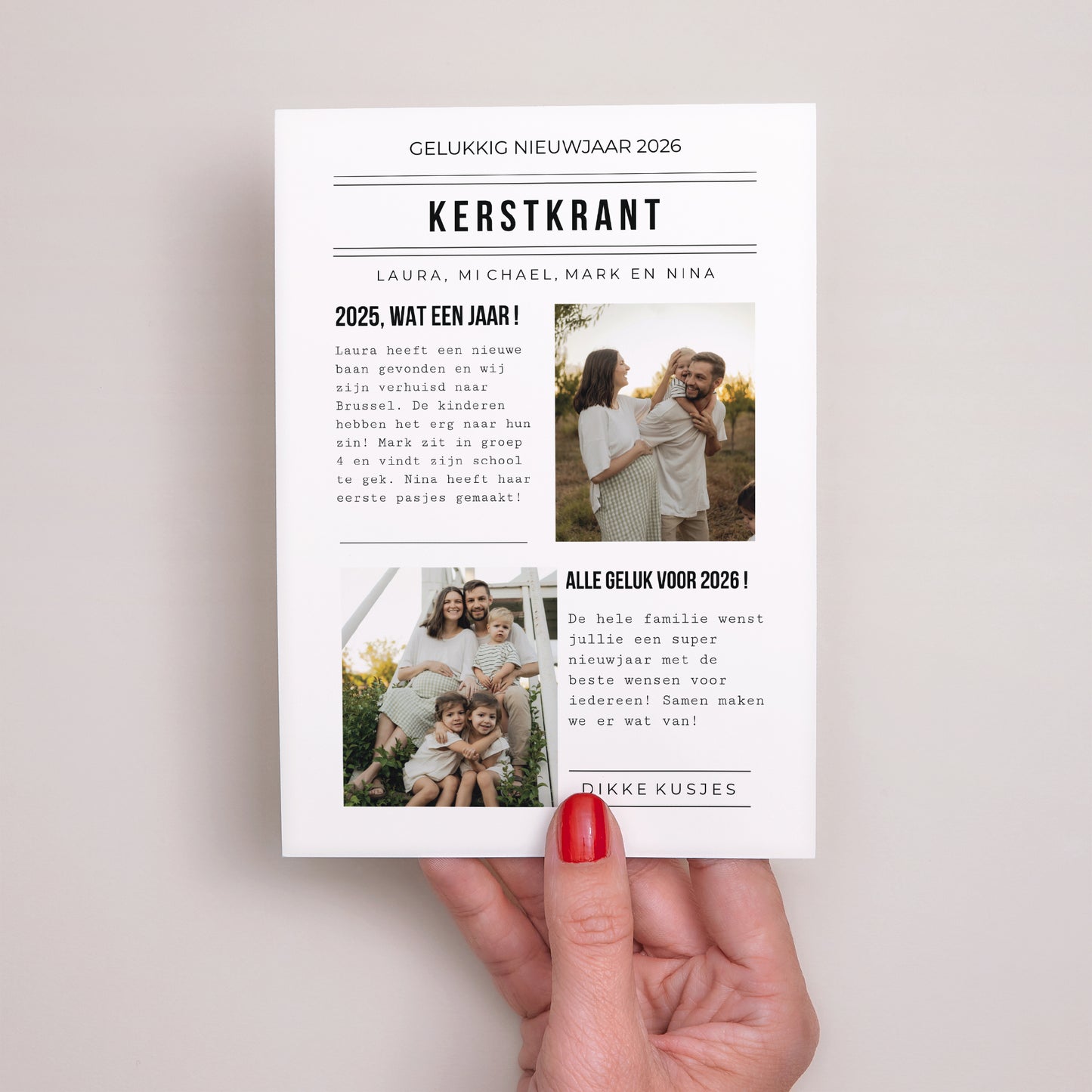 Wenskaart Eindejaar Familiedagboek foto N° 2