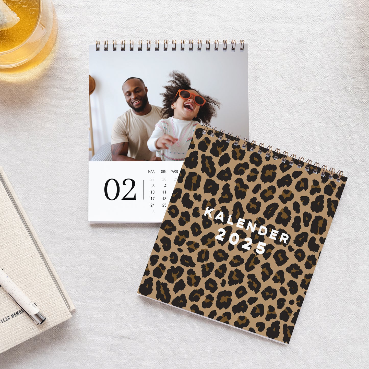 Kalender Eindejaar Bureau, ezel Gradienten Trend Luipaard foto N° 1
